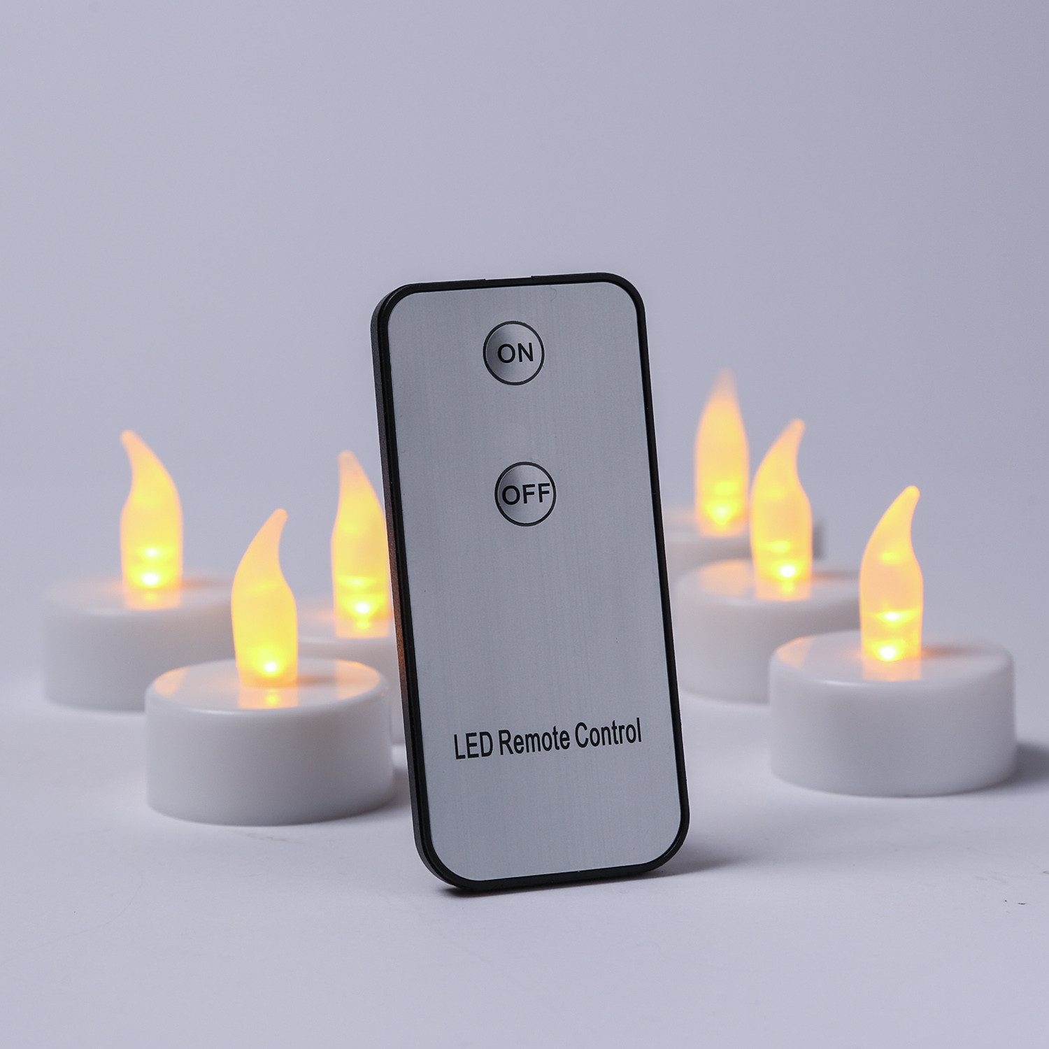 MARELIDA LED-Teelicht LED Teelichter mit Fernbedienung und Batterien D: 3,8cm weiß 6 Stück, warmweiß (2100K bis 3000K) – Bild 5 von 5