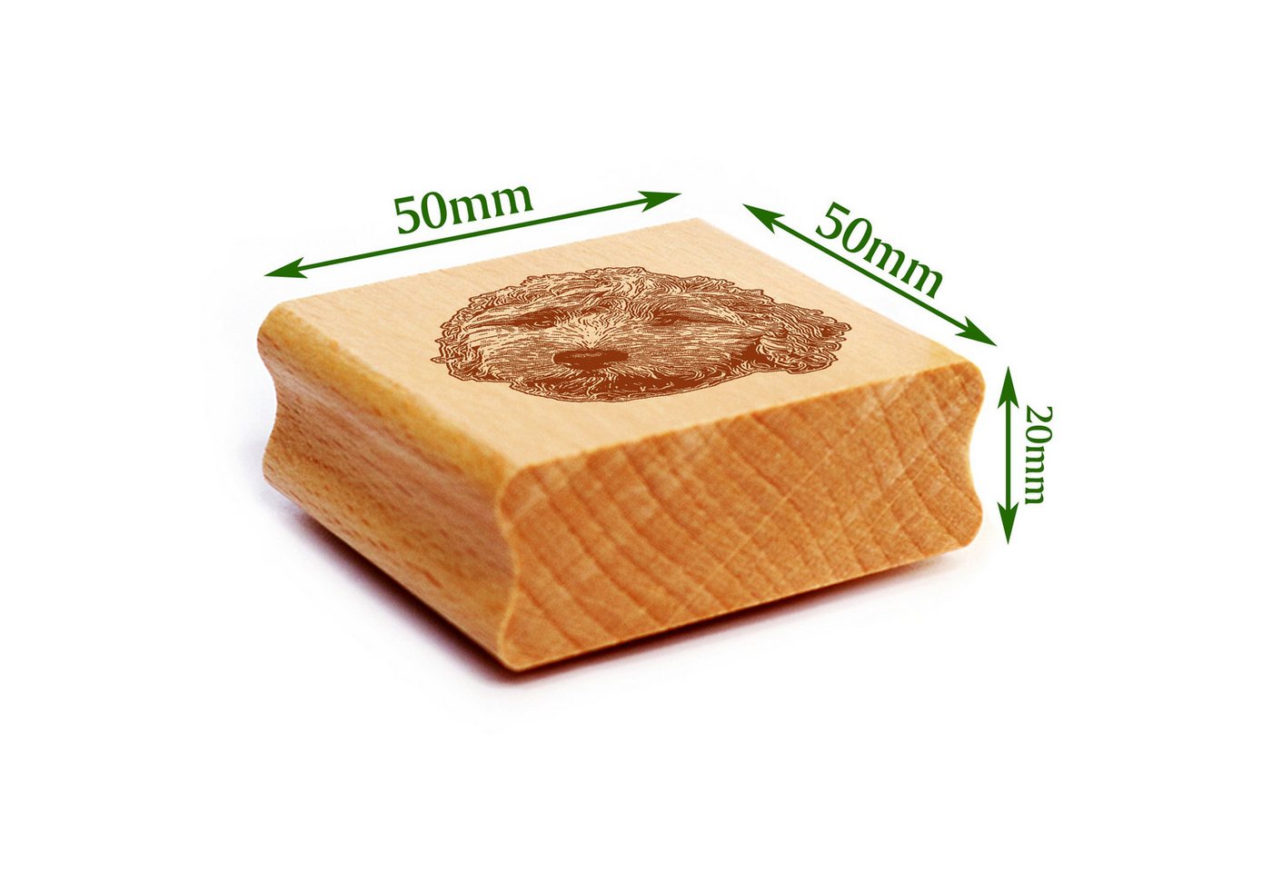 Thumbnail - Dekolando Stempel Motivstempel Golden Doodle Stempel Hund Holzstempel 47 x 48 mm