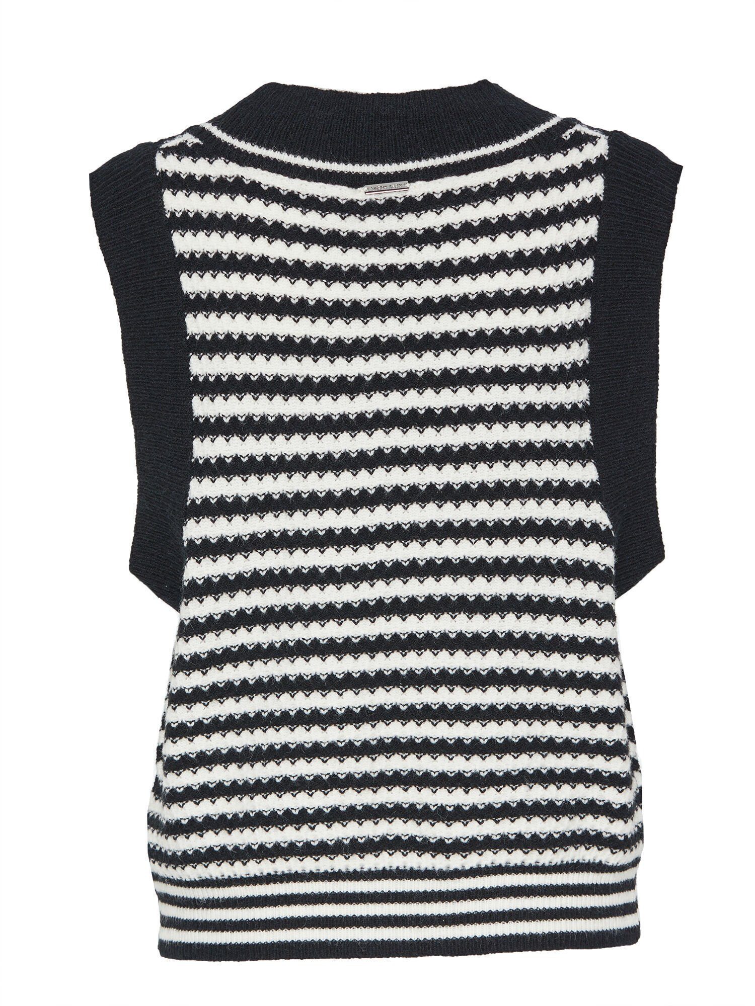 Sarah Kern Pullunder Pulloverweste figurumspielend im Streifen Motiv günstig online kaufen