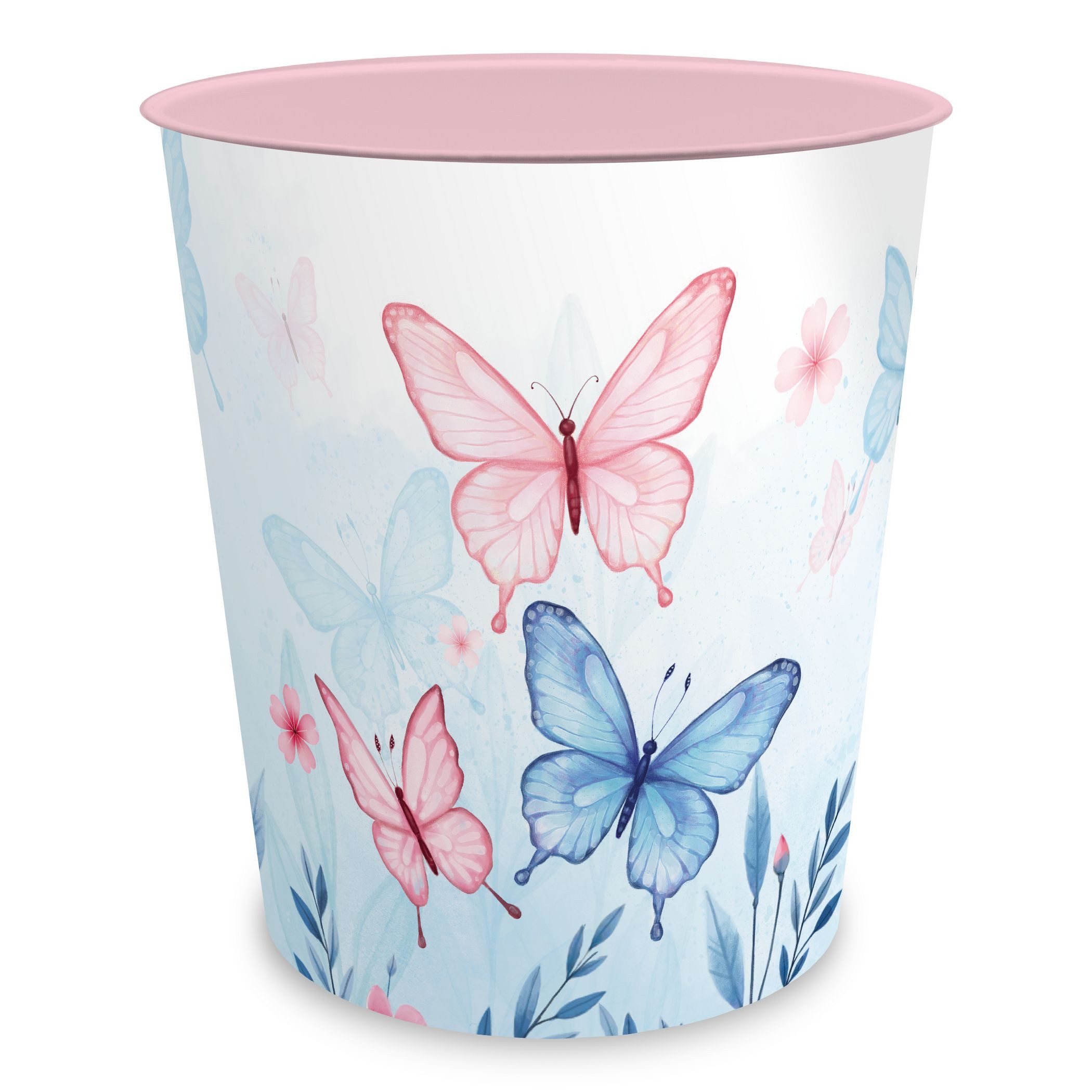 itenga Papierkorb itenga Papierkorb für Kinder - Motiv Schmetterling - Elara - ca. 11 Li