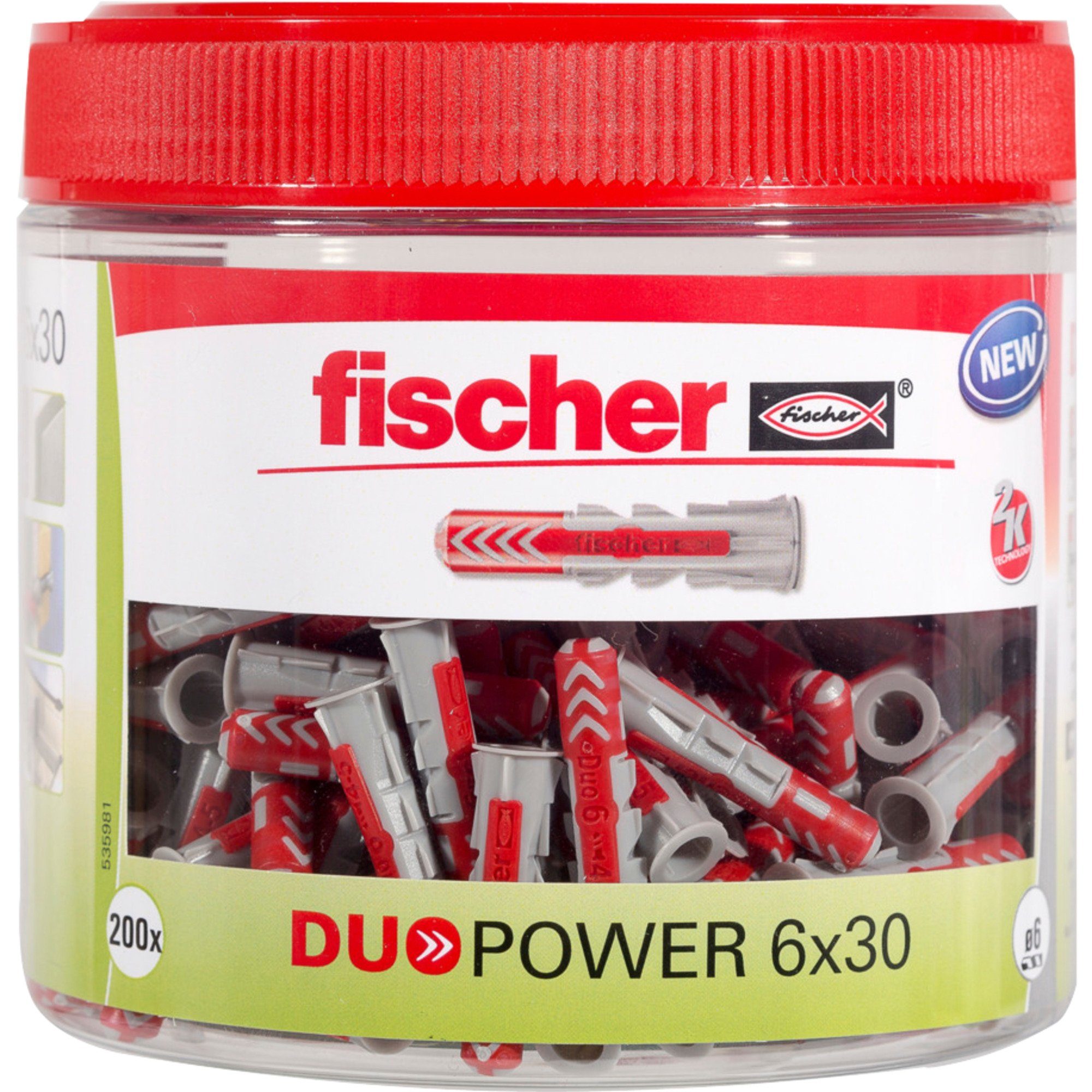 Fischer Universaldübel fischer Дюбель DUOPOWER 6x30, wiederverschließbare