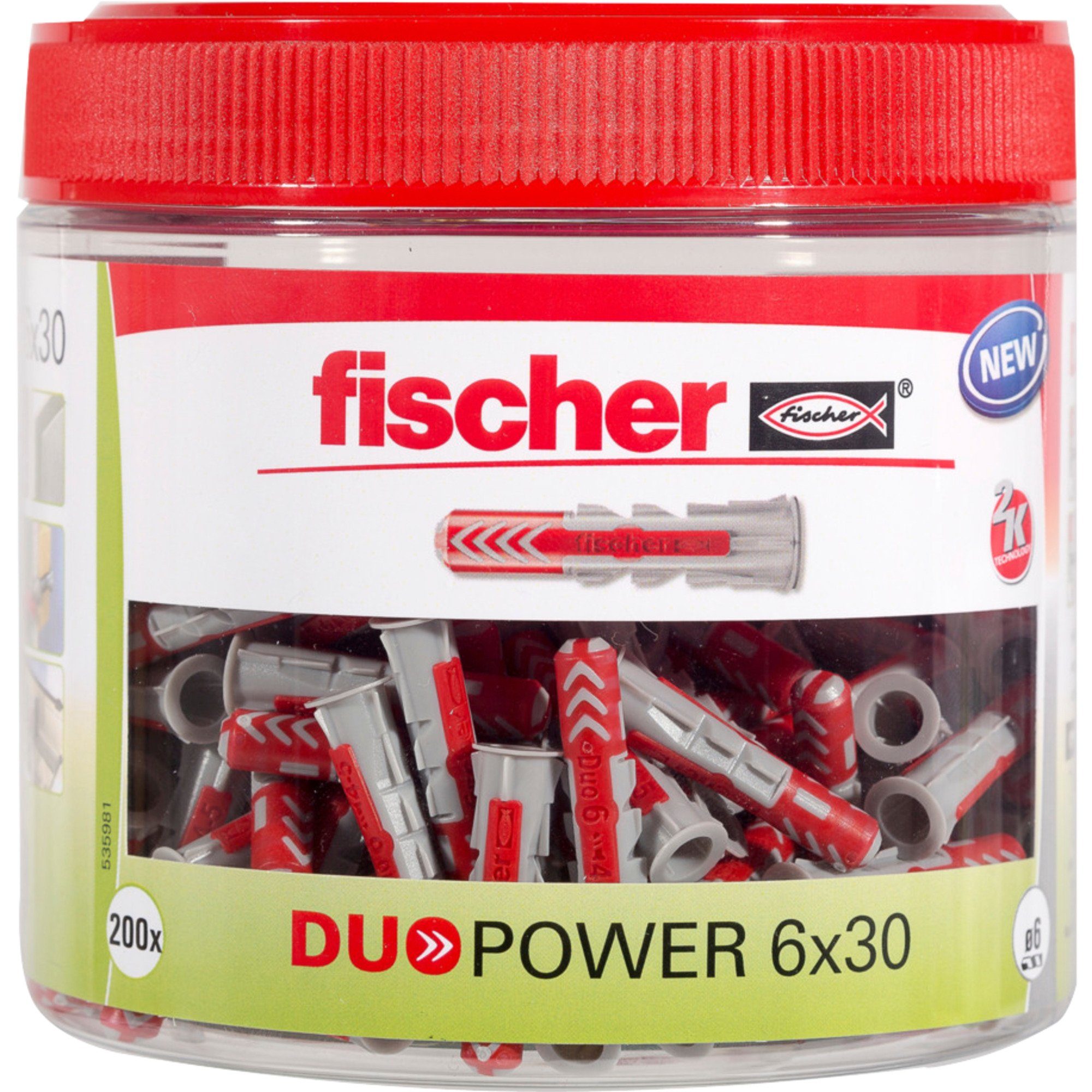 Fischer Befestigungstechnik Fischer Universaldübel fischer Dübel DUOPOWER 6x30, wiederverschließbare