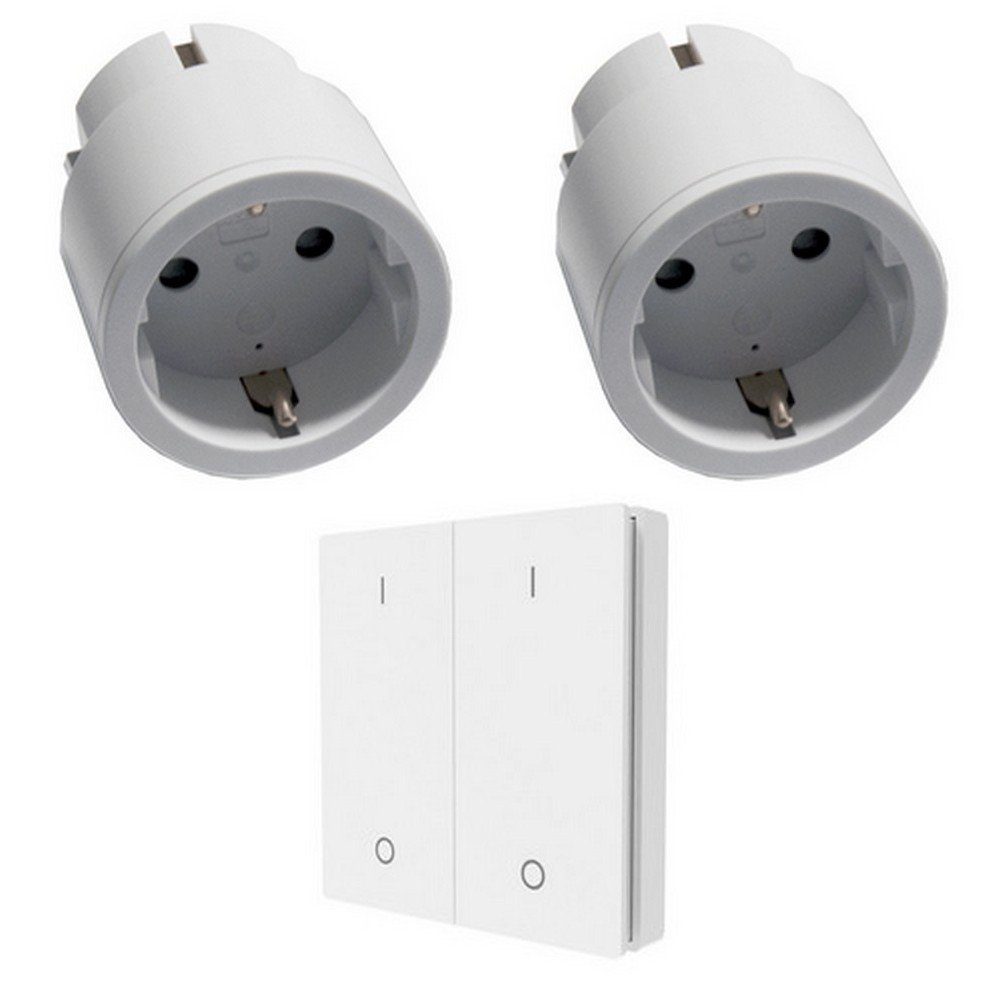Licht-Funksteuerung PD-610 SUPER SPARSET: 2x Funkstecker Intertechno + Doppelwandsender