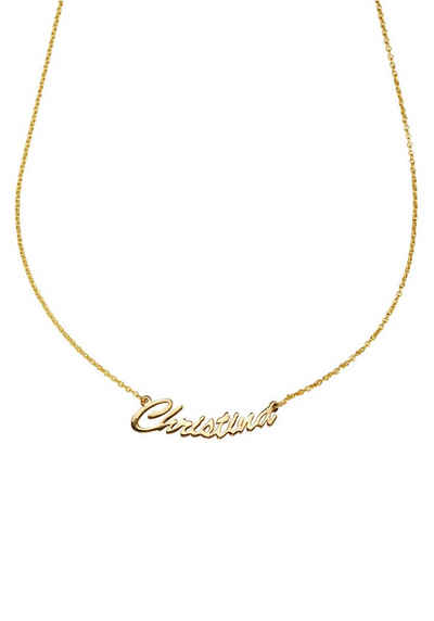 Firetti Namenskette Schmuck Geschenk Silber 925 Halskette mit deinem Namen, GRAVURwunsch per Mail, Anlass Geburtstag Valentinstag Weihnachten
