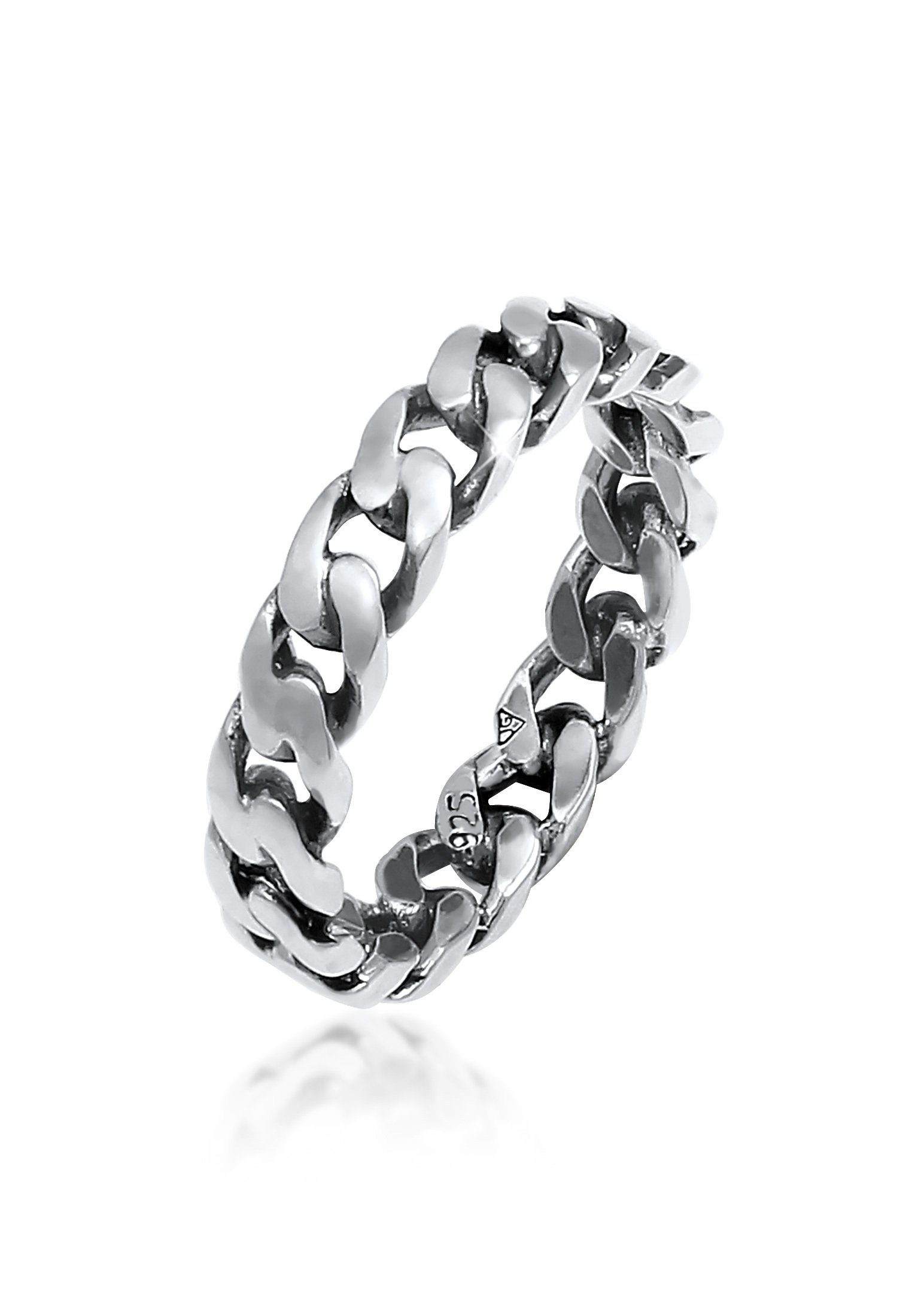 Elli Fingerring Panzer Design Bandring 925 Silber, Twisted