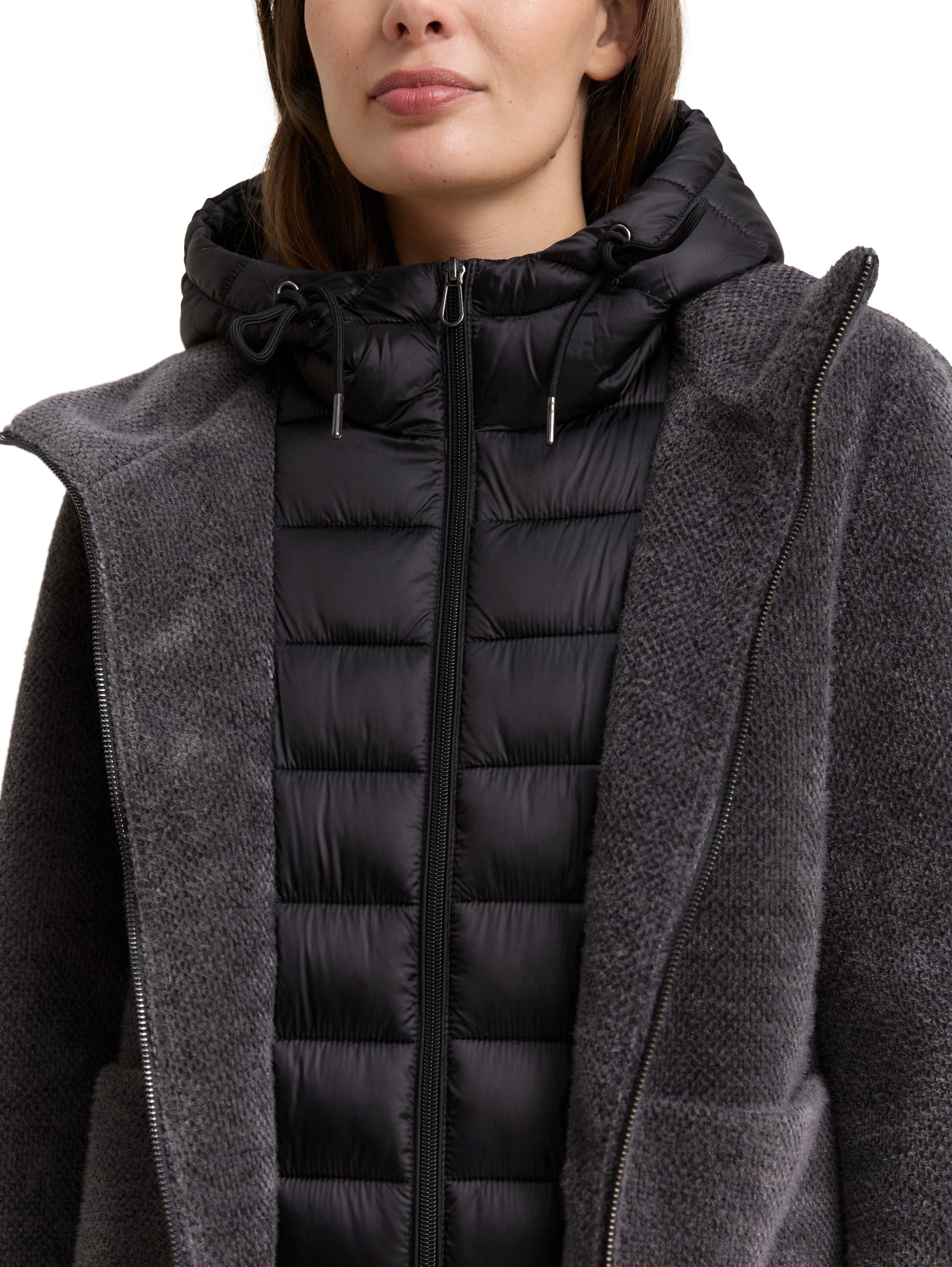 TOM TAILOR Anorak Hybrid Jacke mit Stepp-Einsatz