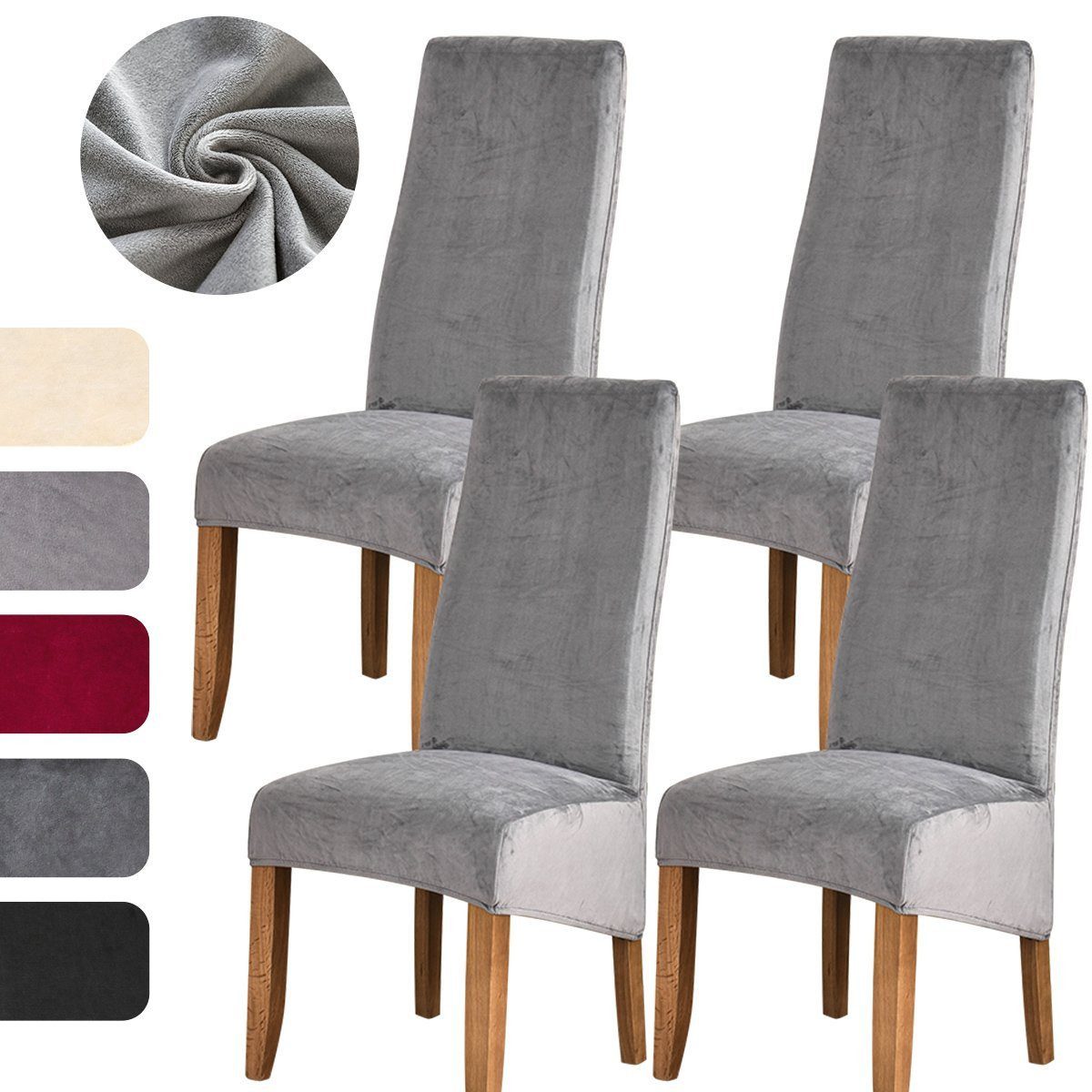 Simloveve Stuhlhusse Stuhlhussen Mirofaser Esszimmer Abnehmbare Stretch Stu günstig online kaufen