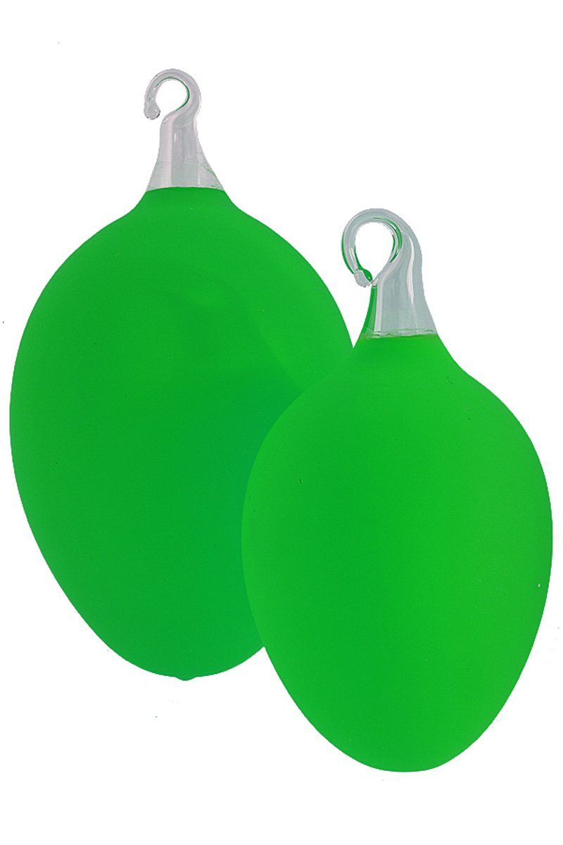 Hamburger Weihnachtskontor Osterei Osterei aus Glas in neongrün klein (1-tlg), mundgeblasen - handdekoriert
