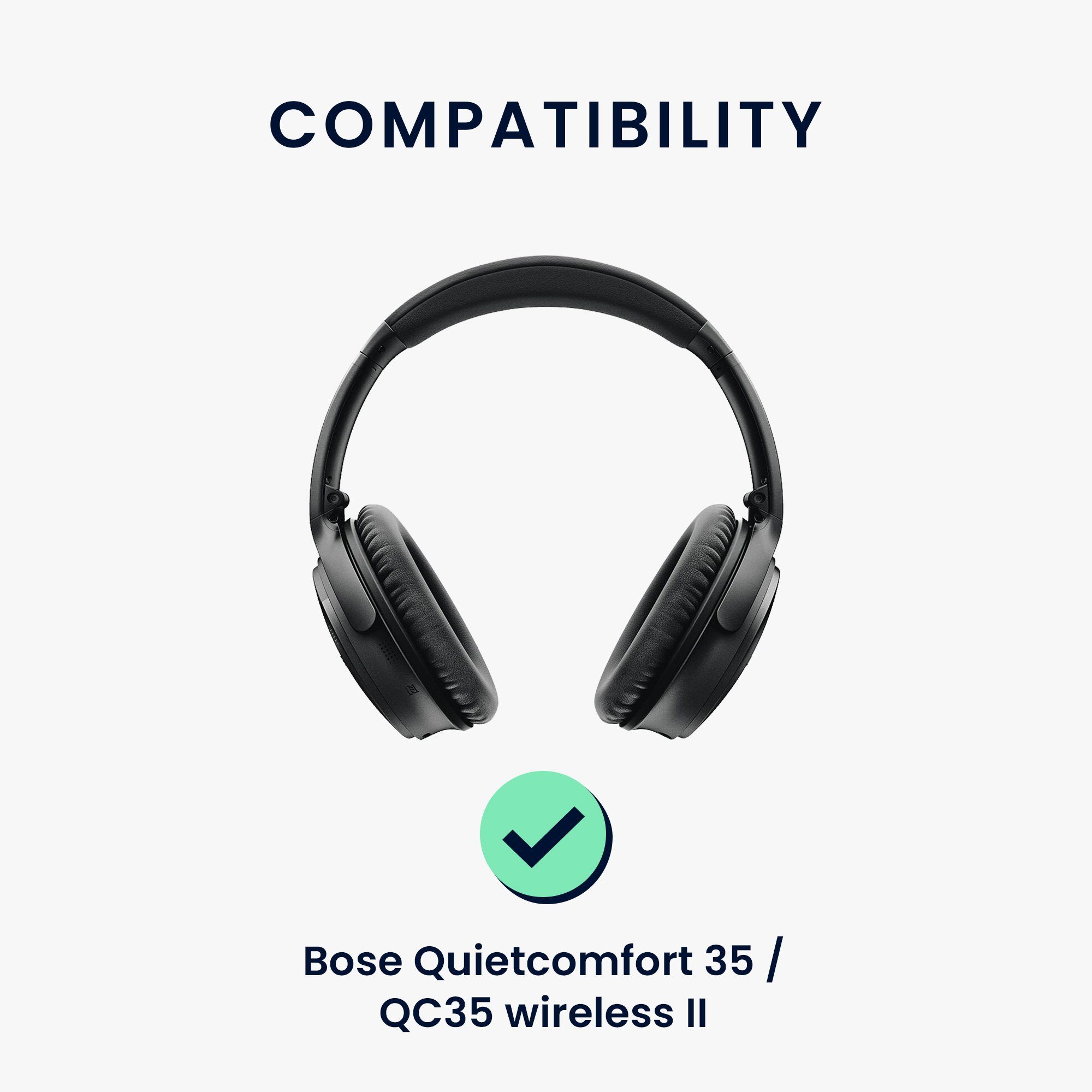 kwmobile Bügelpolster für / Aluminium Kopfhörerhalter Blau QC35 Quietcomfort 35 Kabelhalterung Halter Kopfhörer wireless II,