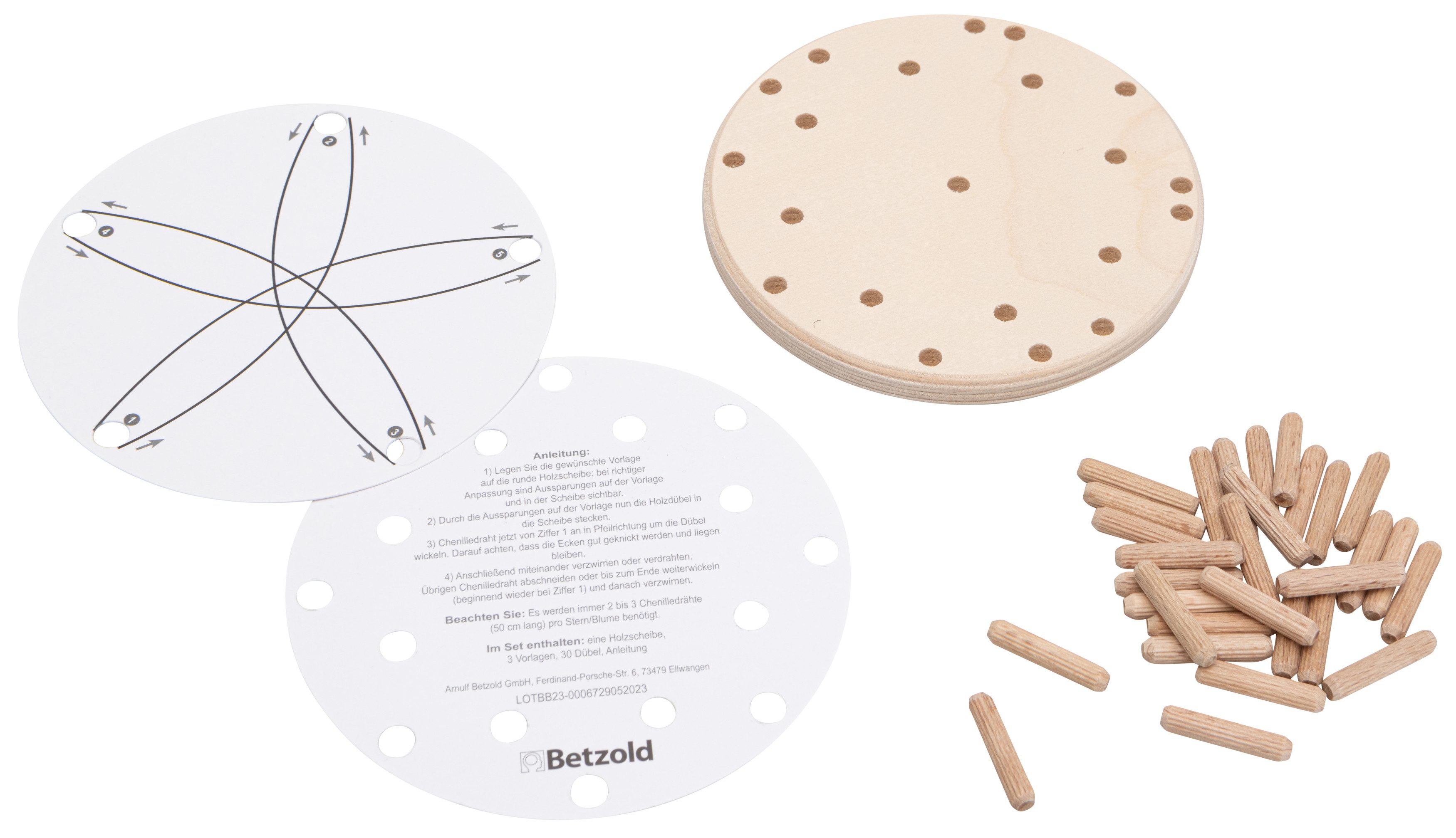 Betzold Bastelnaturmaterial Wickelstern-Bastelset