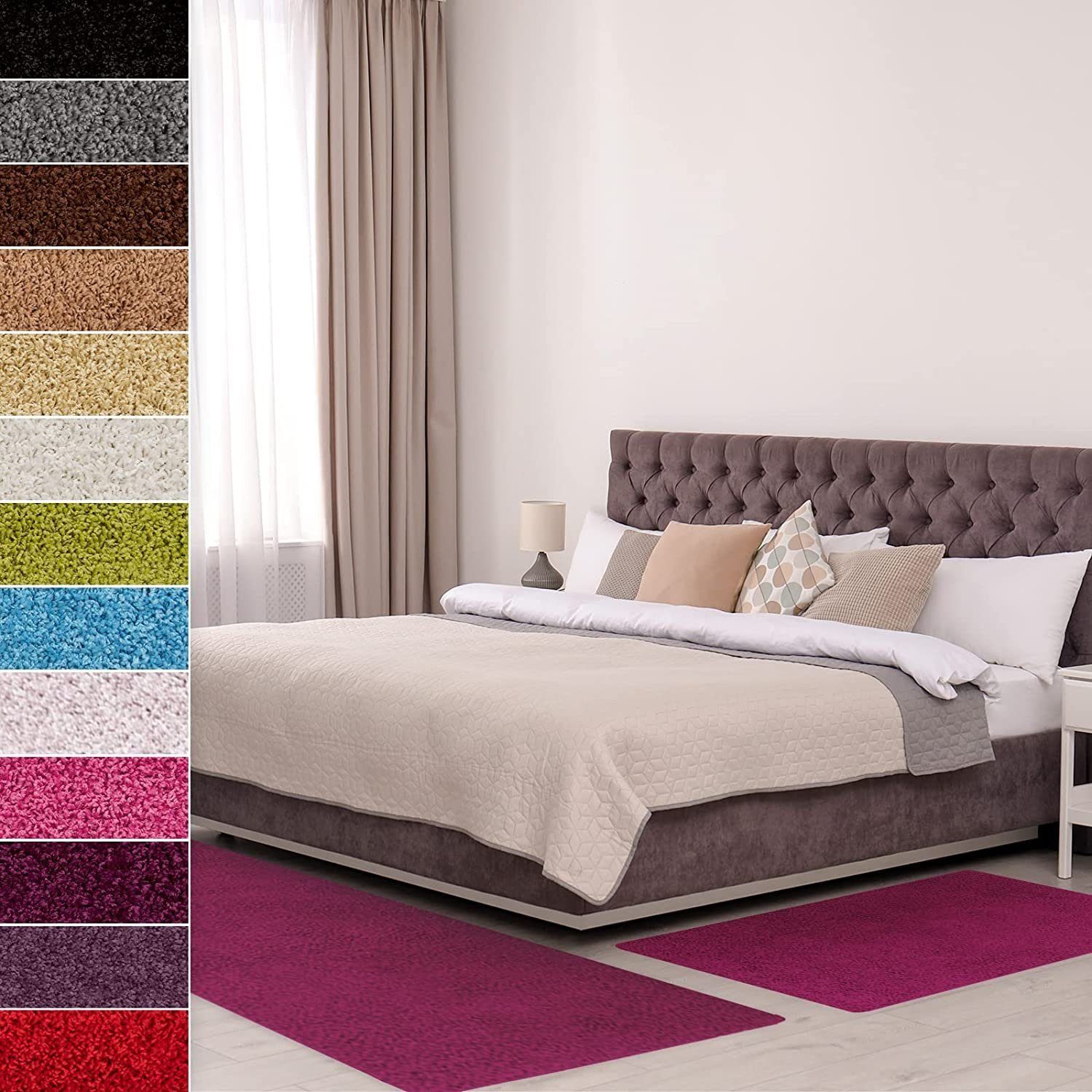 Floordirekt Hochflor-Bettumrandung Barcelona, 13 Farben & günstig online kaufen