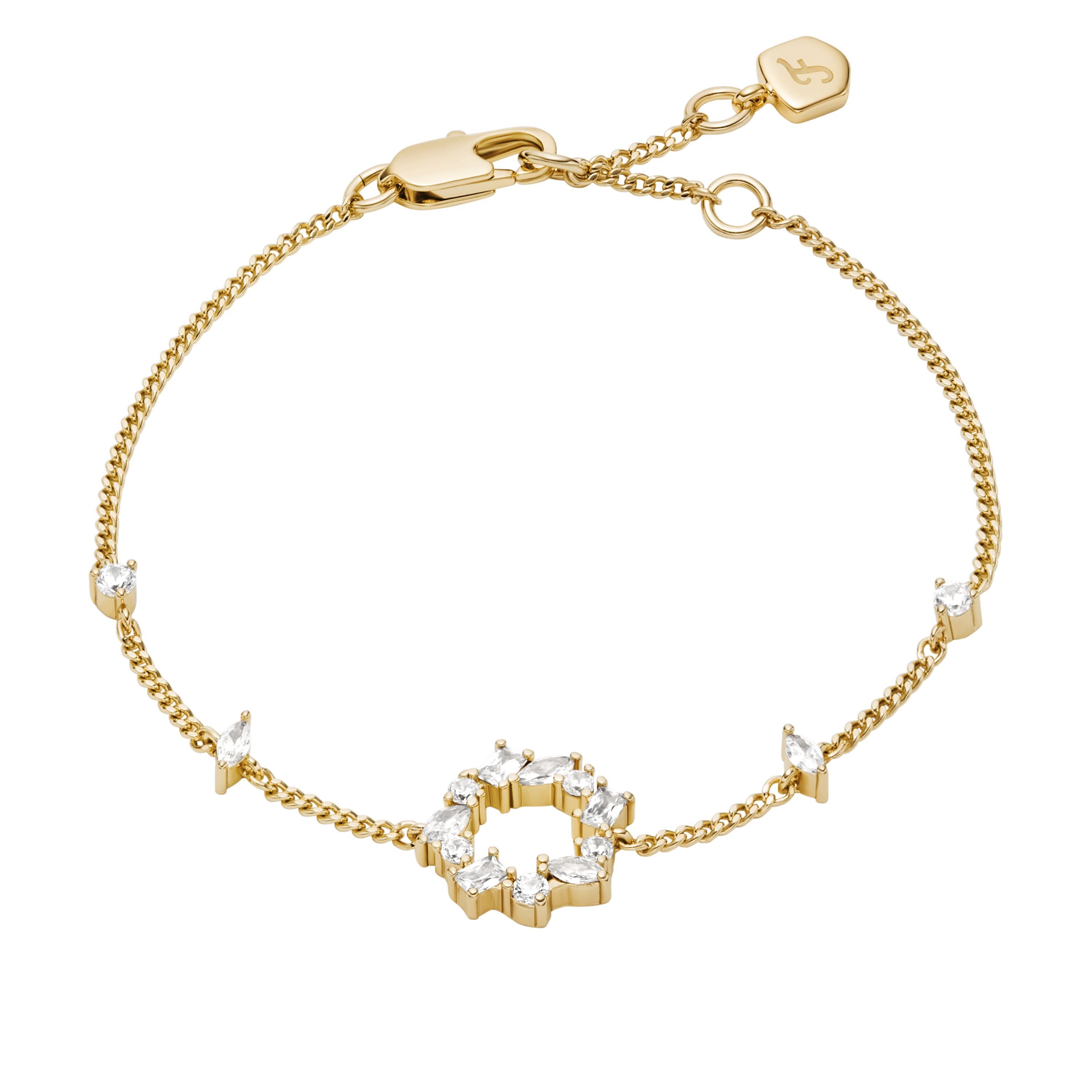 Fossil Armband Schmuck Geschenk Metall ELLIS, mit Zirkonia (synth)