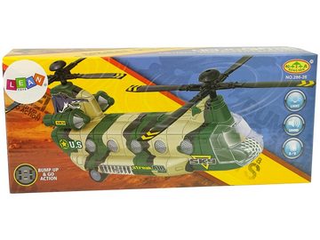 LEAN Toys Spielzeug-Hubschrauber Militärhubschrauber Armee Moro Hubschrauber Aufkleber Lichter Sounds