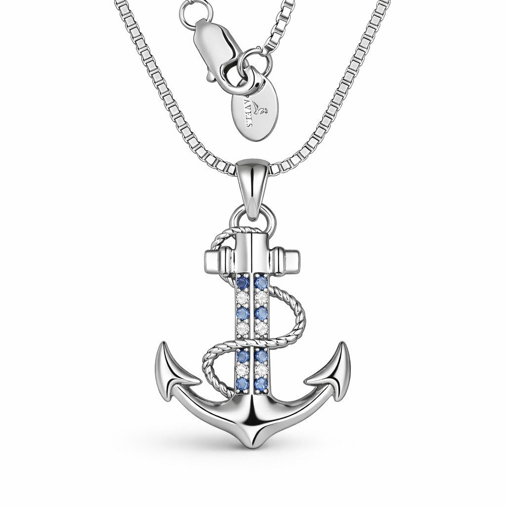 PAVELS Kette mit Anhänger PAVELS Halskette mit Anker – 925er Silber, vergol günstig online kaufen