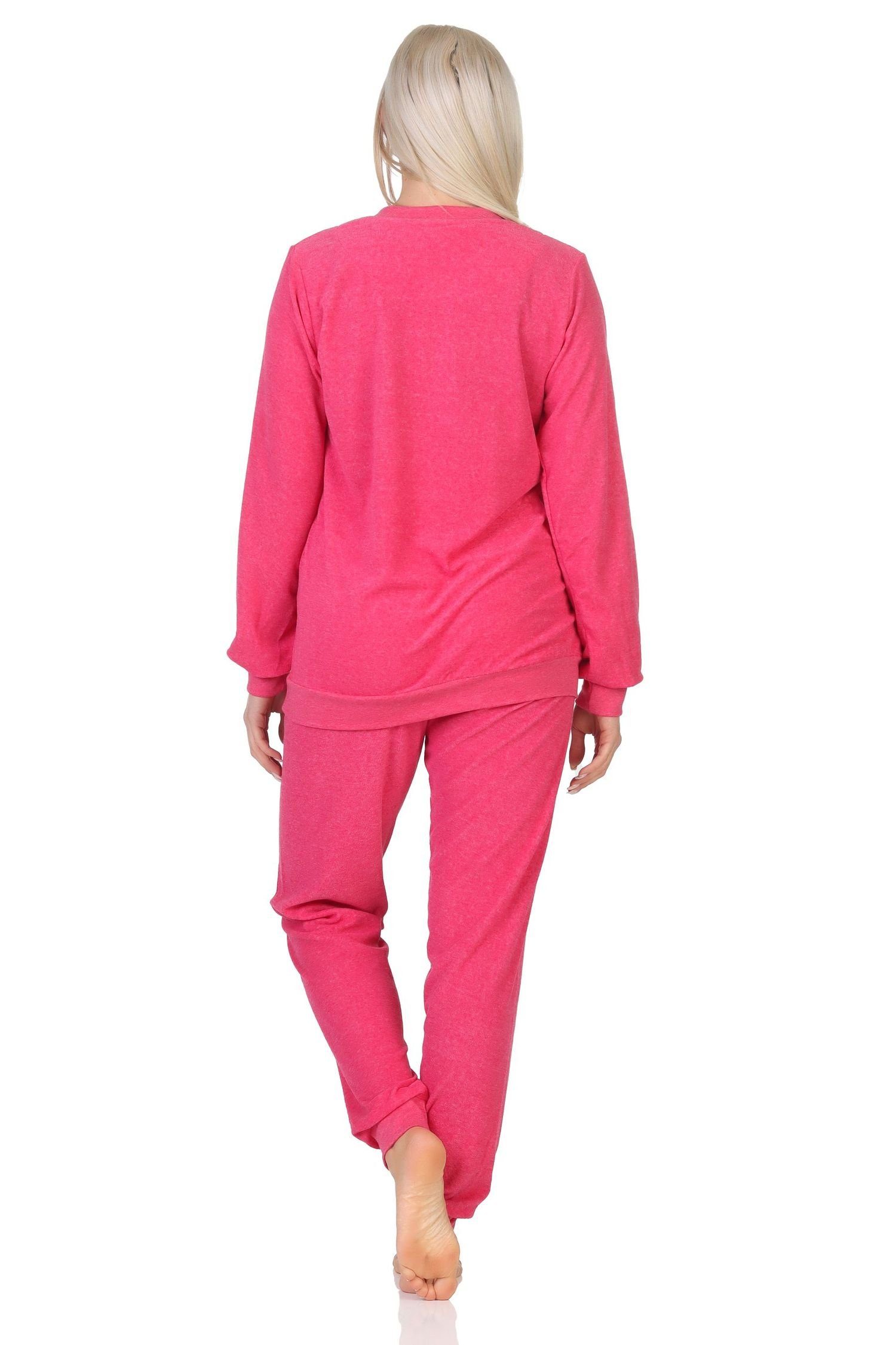 in Übergröße Pyjama - Loungewear auch Schlafanzug pink Damen Frottee Normann Normann