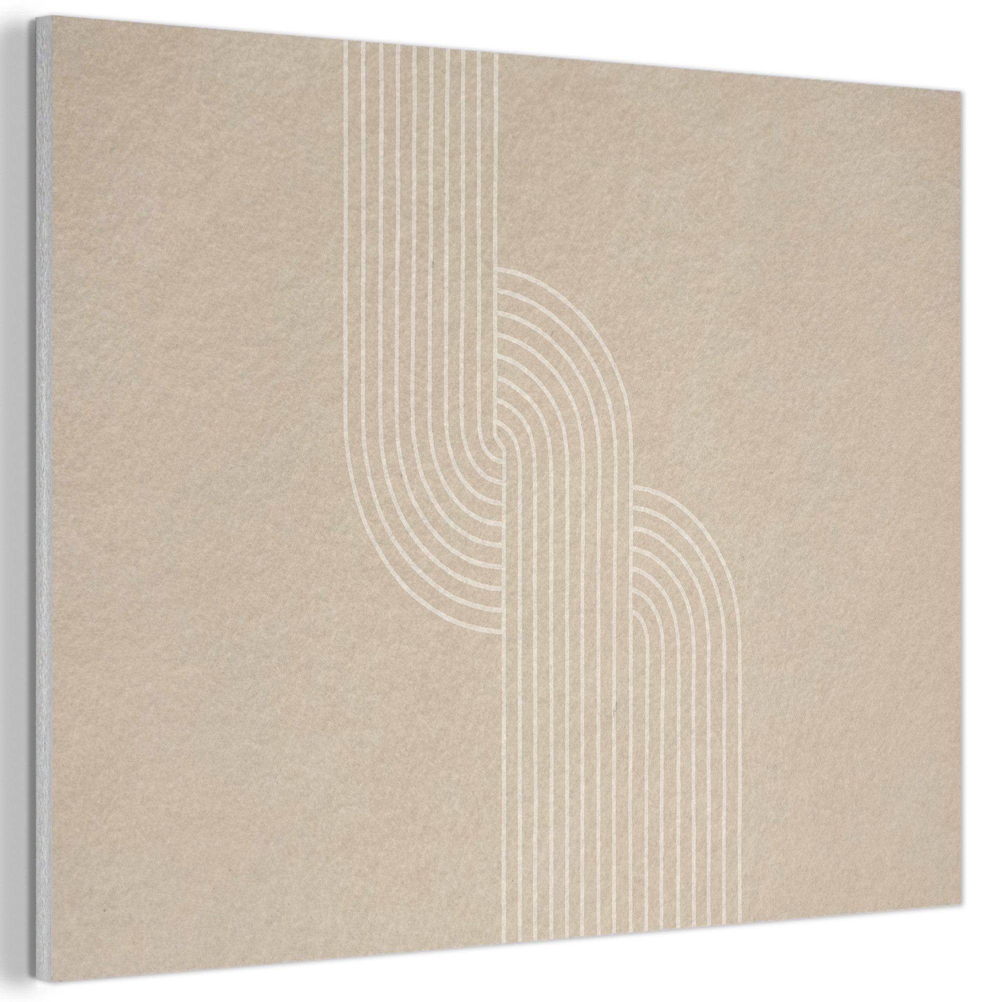 MuchoWow Gemälde Parallele Linien - Leichte Textur - Beige, Fotodruck (1 St günstig online kaufen