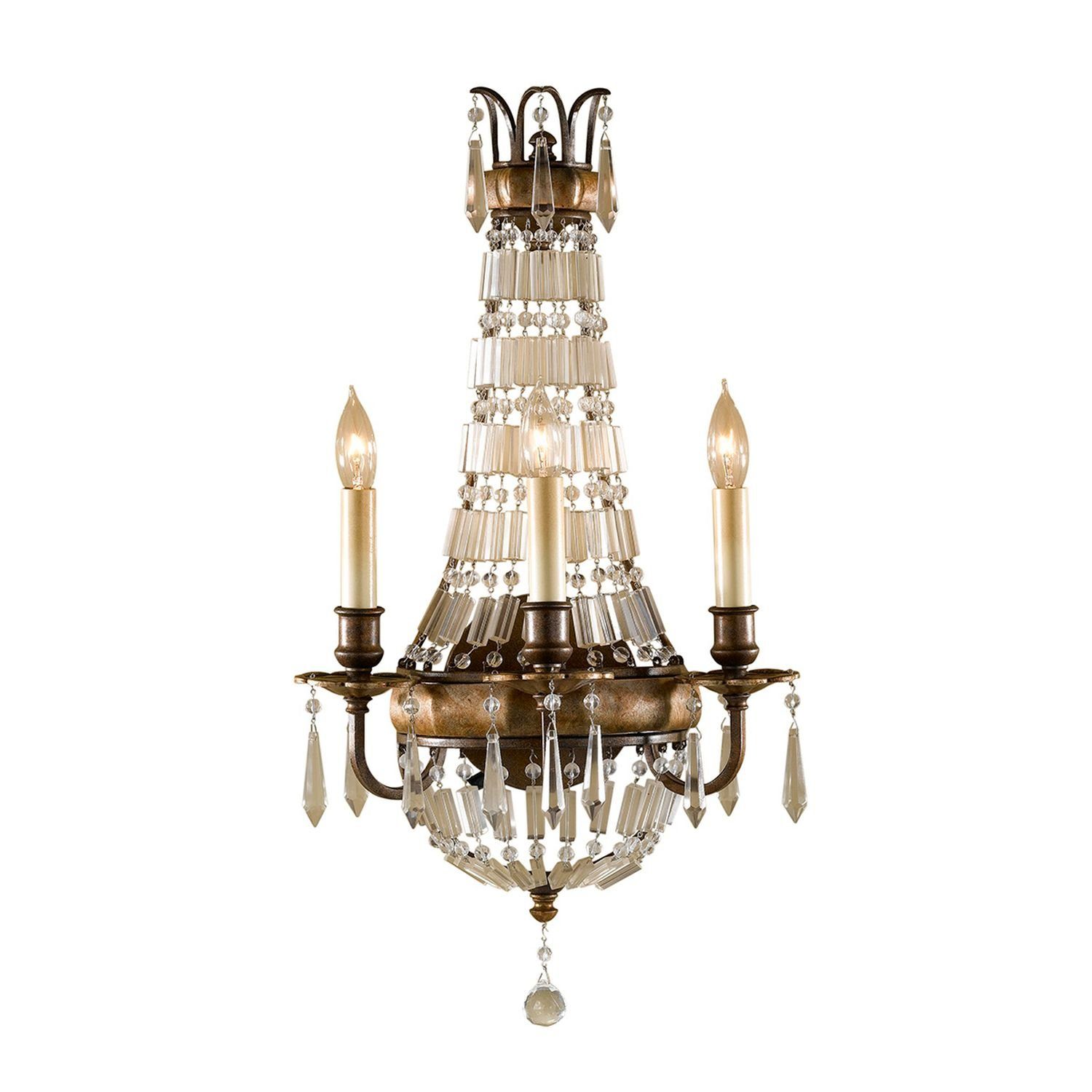 Licht-Erlebnisse Люстры NOBLES, ohne Leuchtmittel, Wandlampe Bronze Metall E14 Beleuchtung