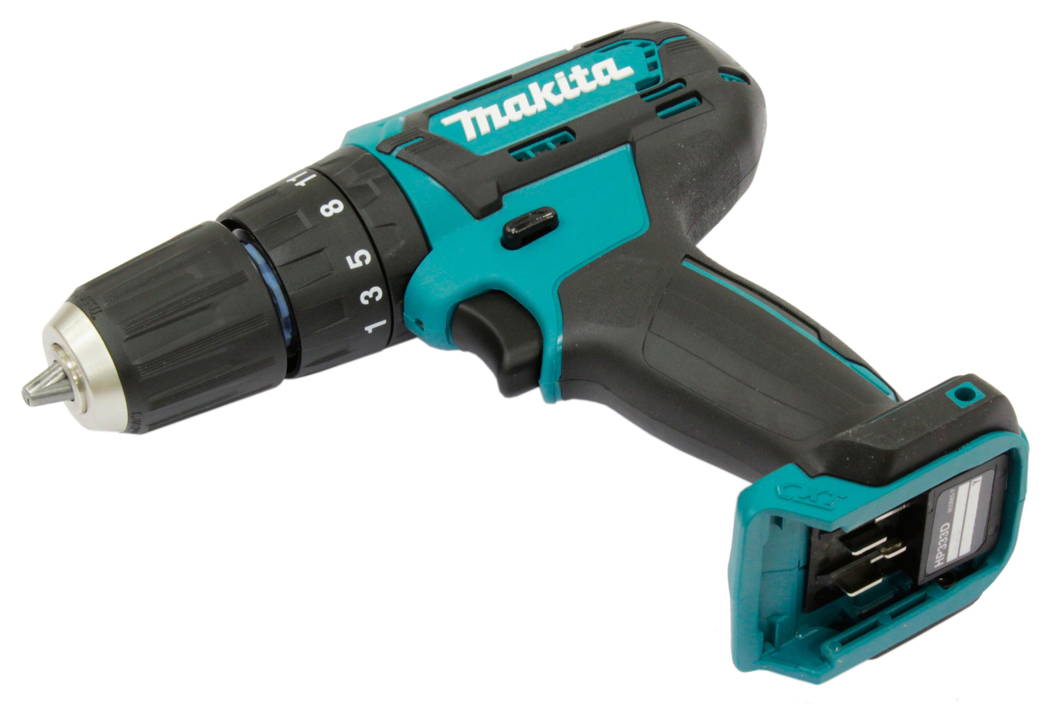 Makita Akku-Schlagbohrschrauber HP333DSAX1, max. 1700 U/min, mit 2 Akkus und Ladegerät, inkl. Aufbewahrungskoffer – Bild 4 von 5