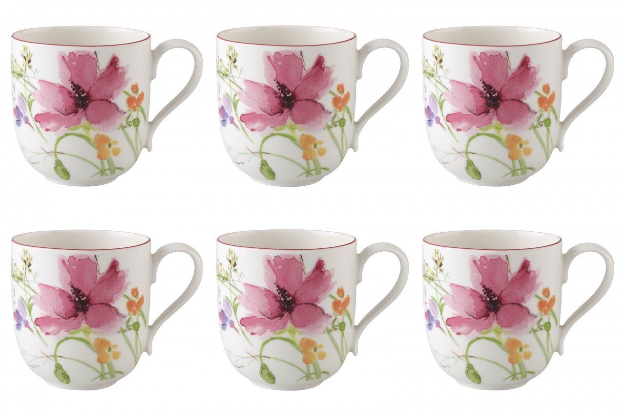 Becher Villeroy Porzellan Boch & H:9cm Material: L:8.5cm Mehrfarbig Porzellan, B:7.8cm Mariefleur, Porzellan, Premium Porcelain