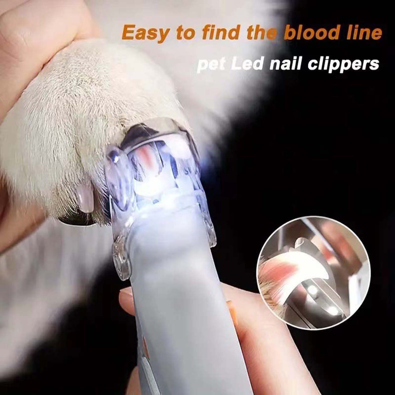 trends for living Krallenschneider Krallenscheren Polierprodukte mit LED-Beleuchtung für Katzen und Hunde, (1-tlg)