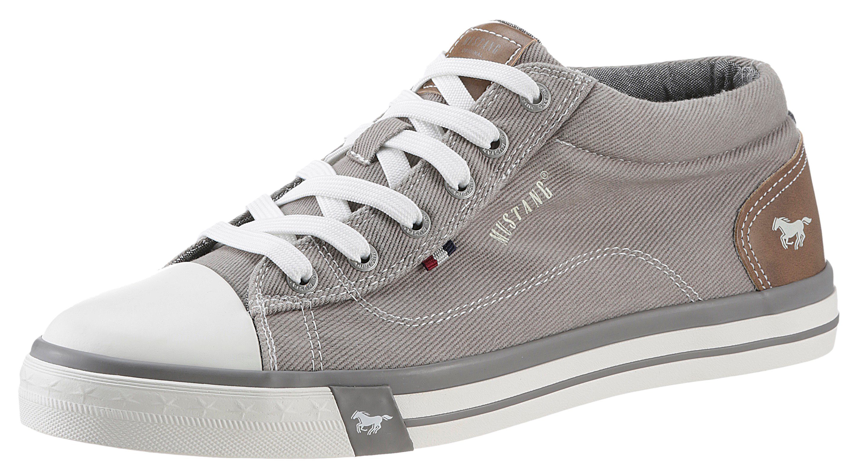 Mustang Shoes Sneaker, Schnürschuh, Halbschuh, Freizeitschuh mit Gummikappe