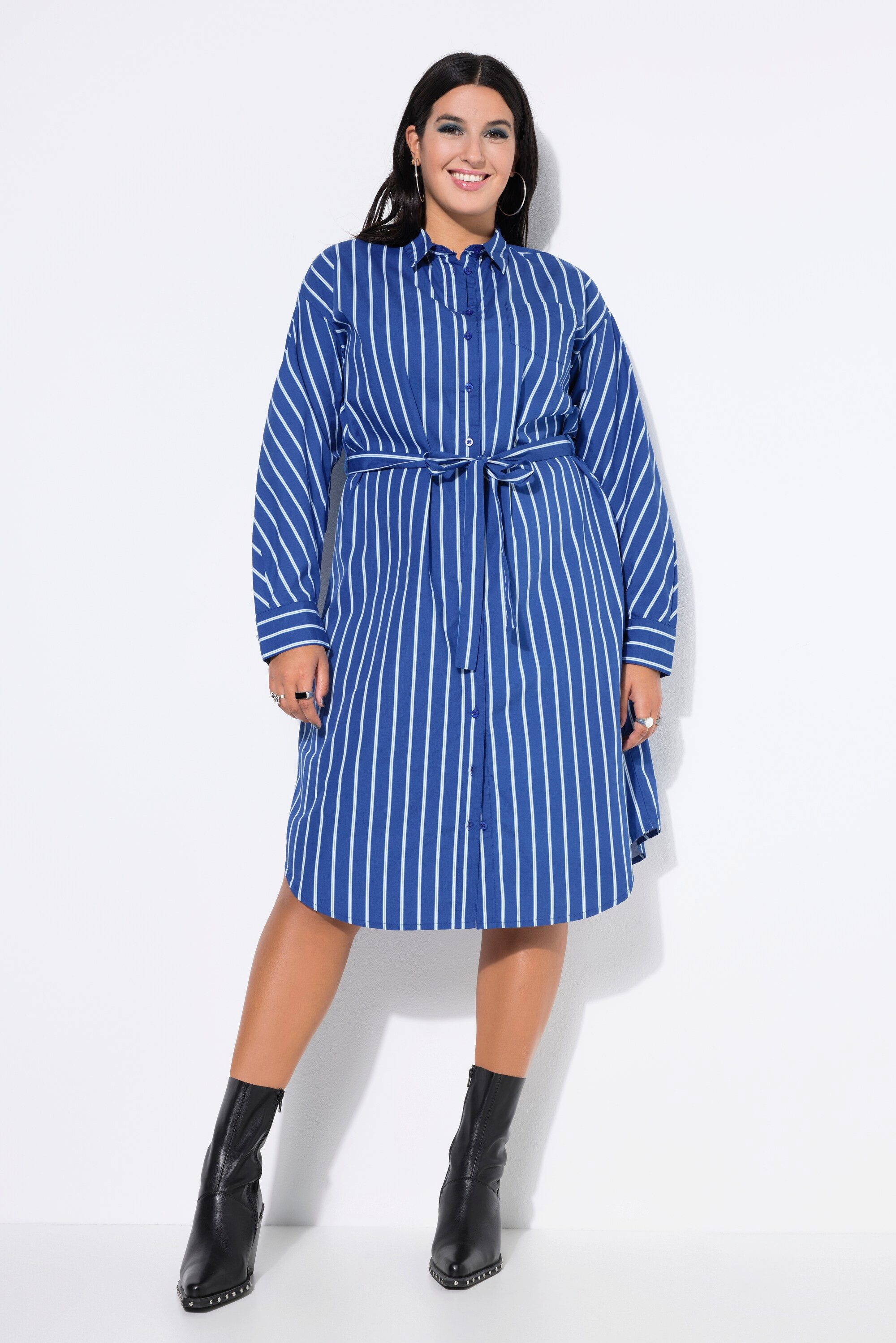 Studio Untold Midikleid Hemdblusen-Midikleid oversized Streifen günstig online kaufen