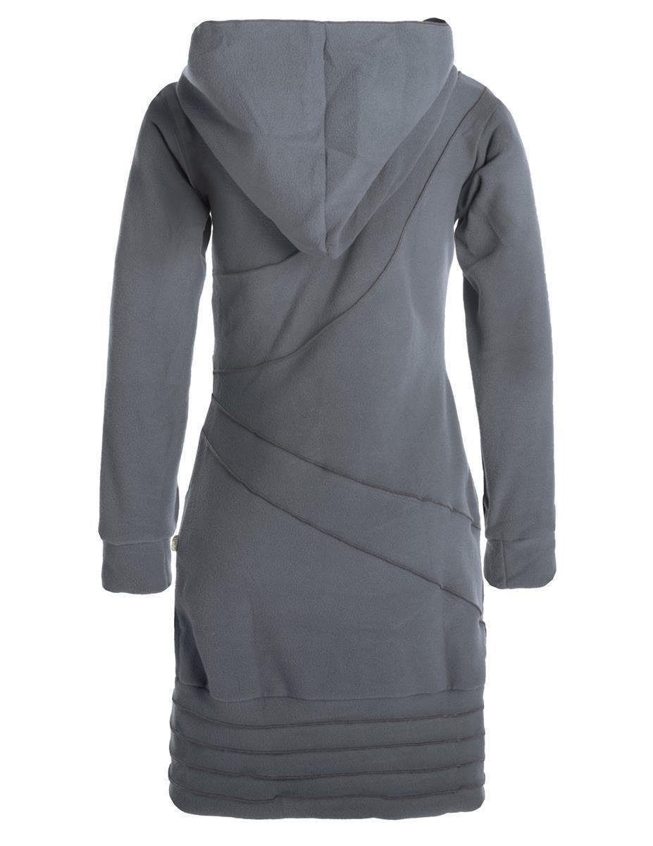 Vishes Midikleid Patchwork Hoodie Eco Fleecekleid mit Daumenlöchern Hippie, günstig online kaufen
