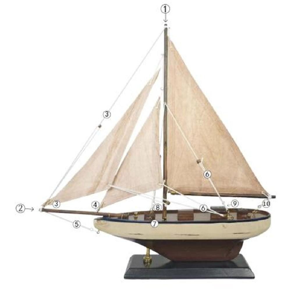 Ib Laursen Dekoobjekt Ib Laursen Dekorationsobjekt Segelschiff Braun Nautico (23cm)