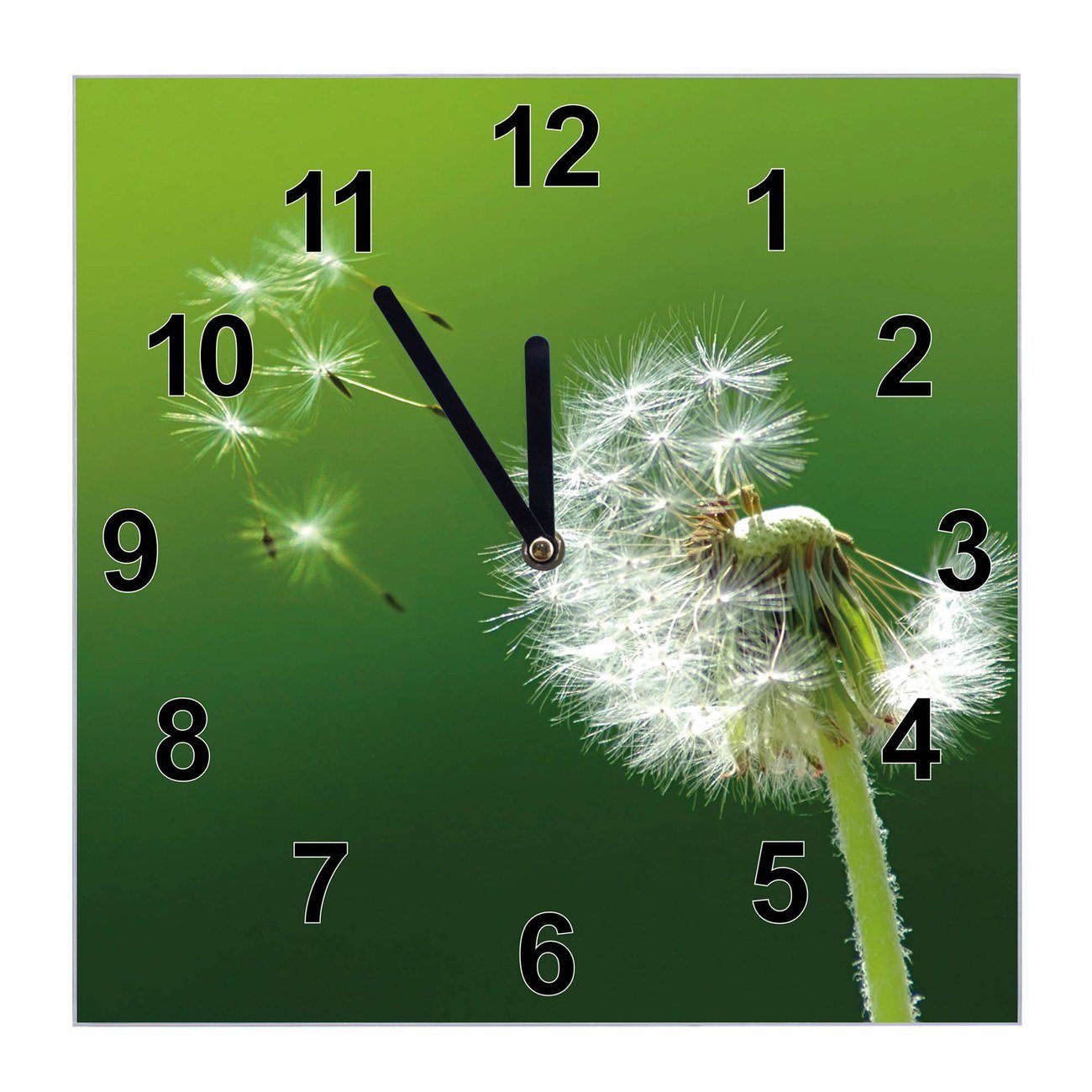 banjado Wanduhr Motiv Pusteblume (30 x 30 x 2cm)