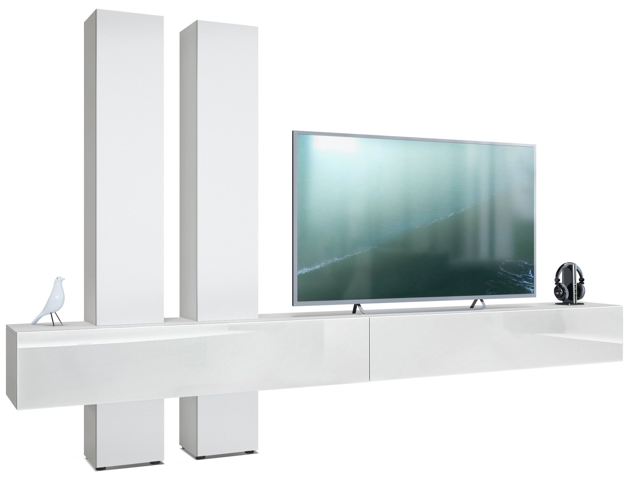 Vladon Wohnwand Moja, (Anbauwand, mit Rückwand günstig online kaufen