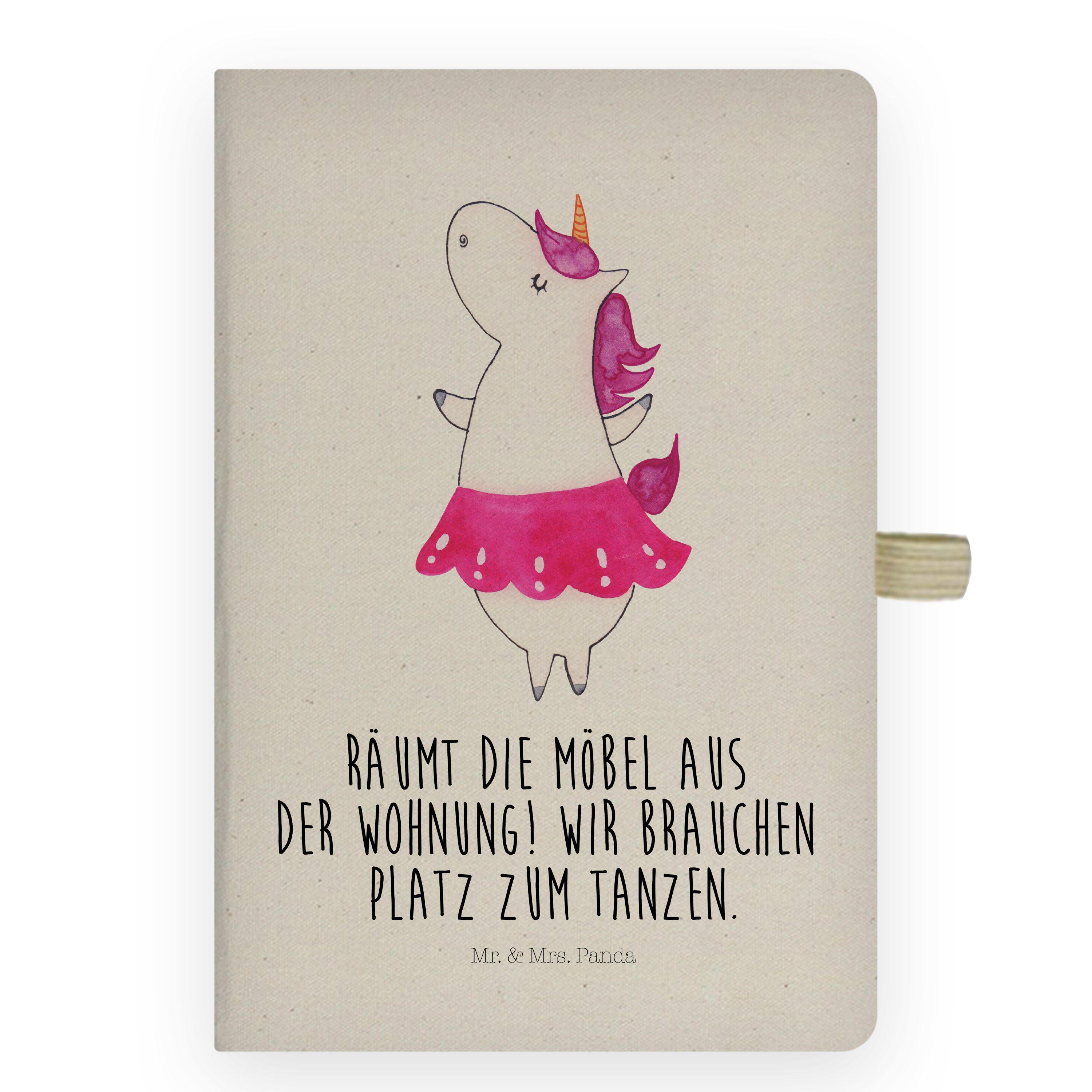 Einhorn Unicorn, - Einhorn Geschenk, Mrs. Mr. & - & Mrs. Mr. Transparent Panda Notizen, Ballerina Notizbuch Panda