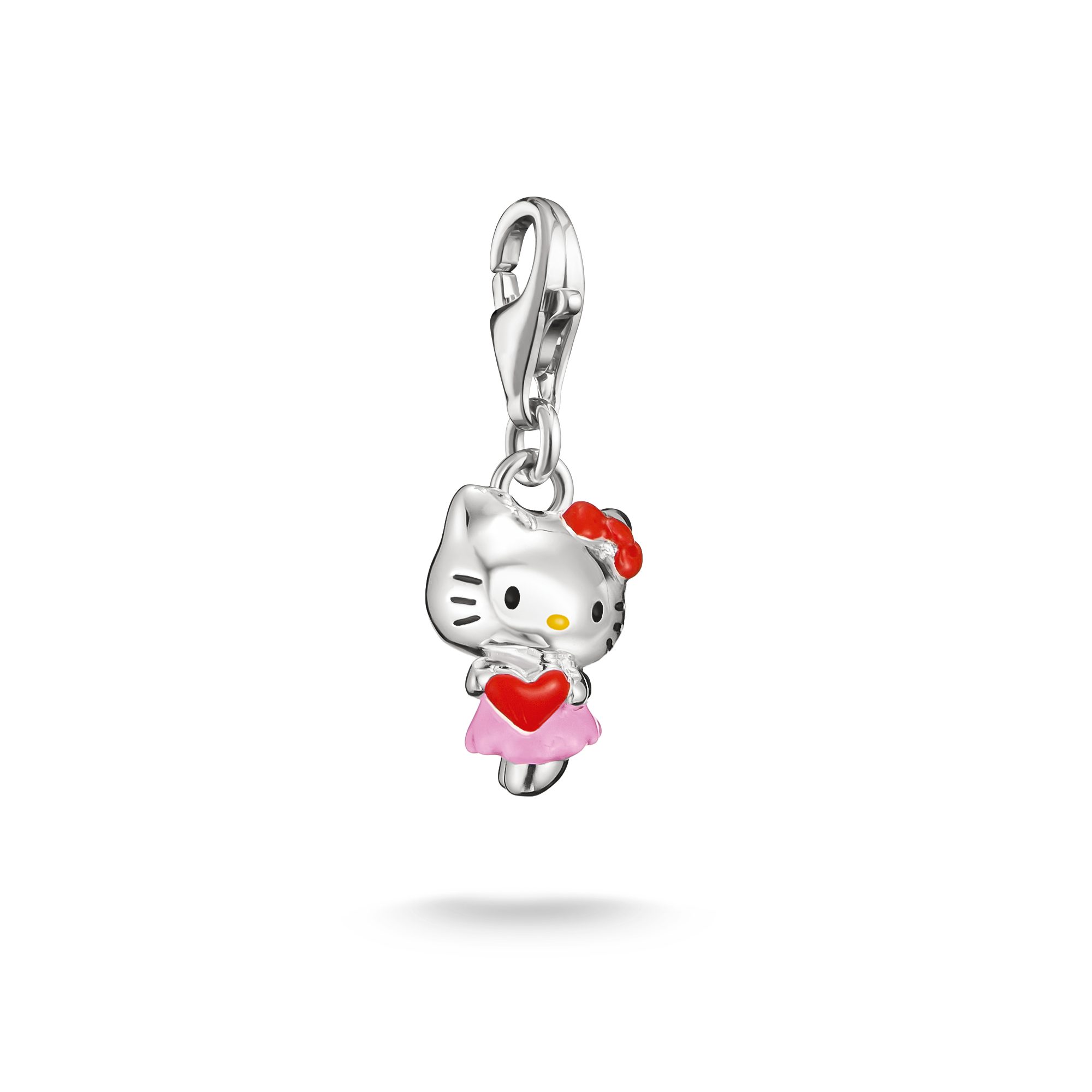 THOMAS SABO Charm-Einhänger THOMAS SABO ♡ Hello Kitty Charm mit Herz - Original, Emaille