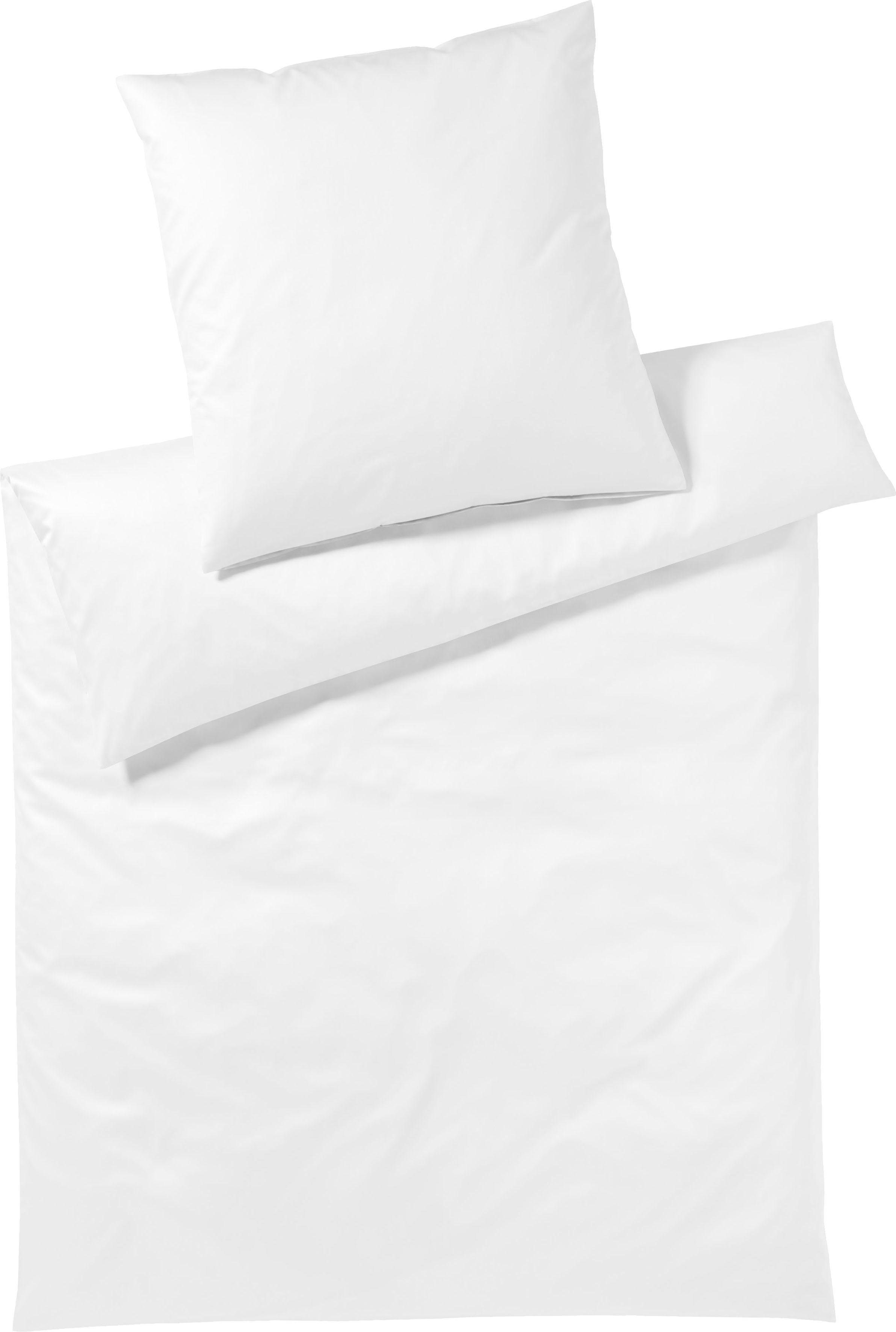 Bettwäsche Solid in Gr. 135x200 oder 155x220 cm, Elegante, Mako-Jersey, 2 teilig, Bettwäsche aus Baumwolle, elegante Bettwäsche mit Reißverschluss