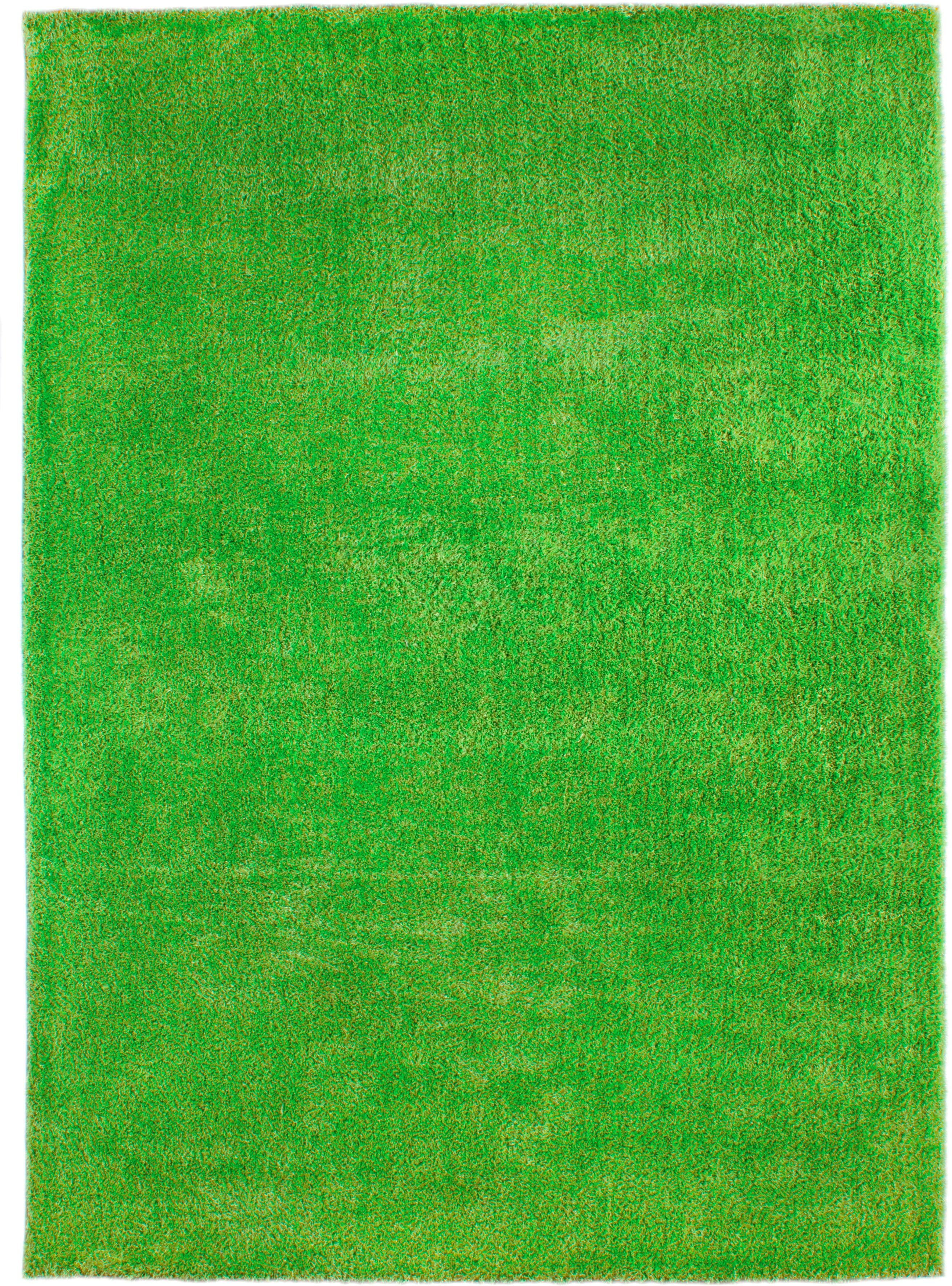 Hochflor-Teppich Monroe, Andiamo, rechteckig, Höhe: 25 mm, besonders weich durch Microfaser, Wohnzimmer hellgrün