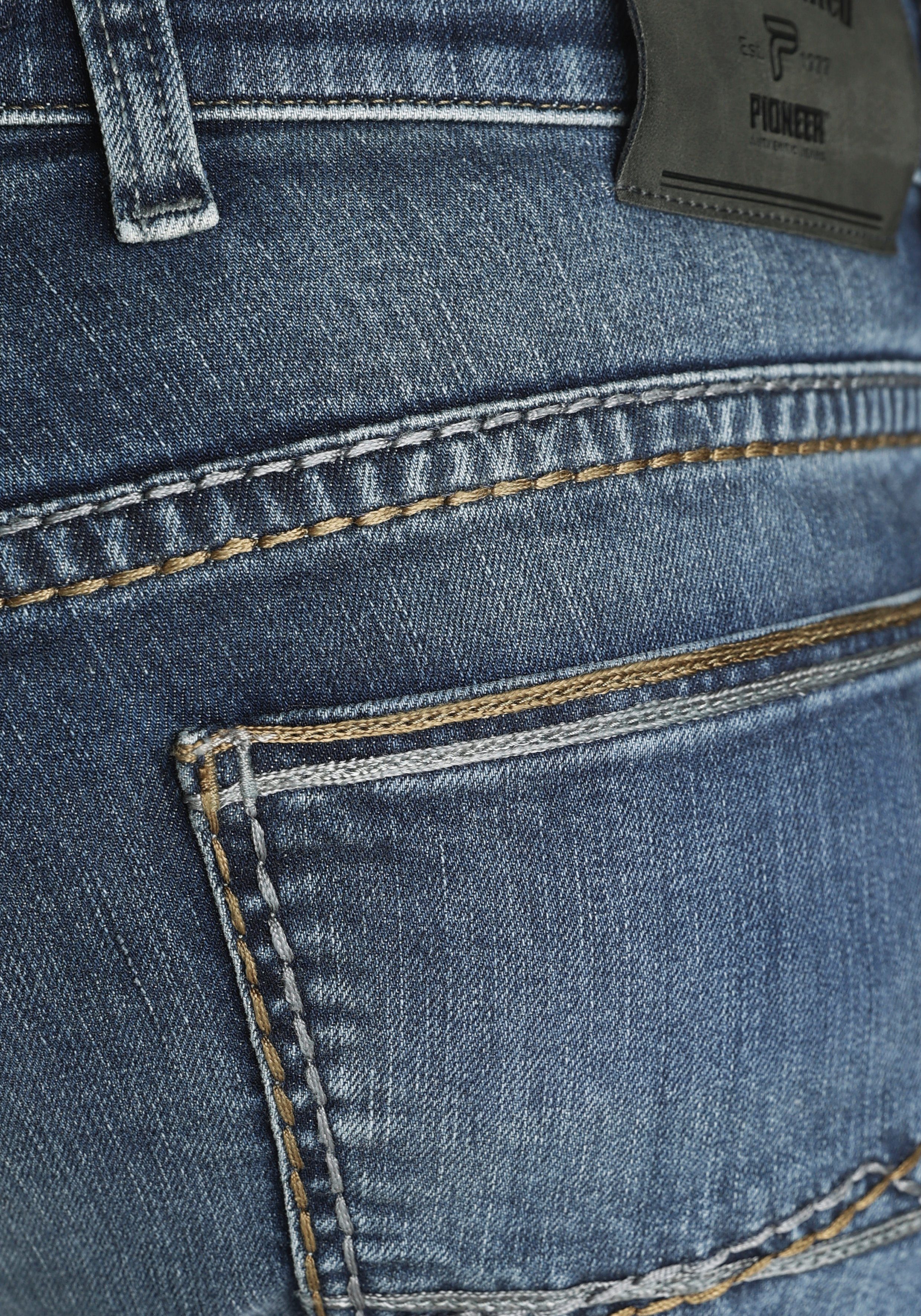 Pioneer Dicke Nähte Authentic Straight-Jeans Jeans Rando