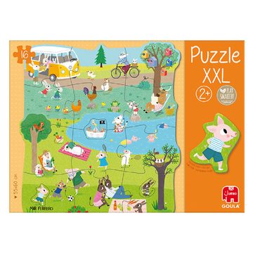 Goula Puzzle Goula 53427 Puzzle XXL Tiere, Holzpuzzle, 16 Puzzleteile