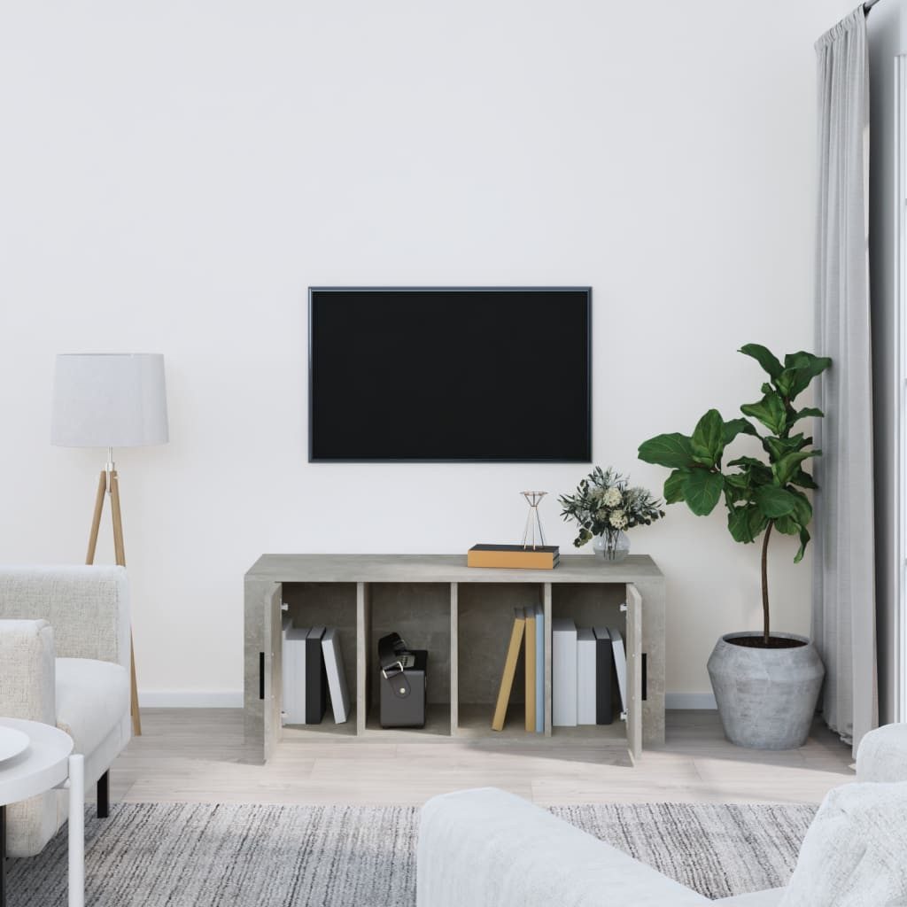 vidaXL TV-Schrank TV-Schrank Betongrau 100x35x40 cm günstig online kaufen