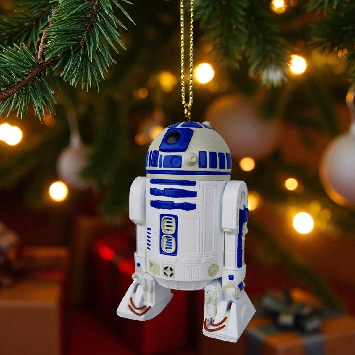 Disney Weihnachtsfigur Christbaumkugel Star Wars 3D R2-D2 8cm Baumschmuck Weihnachtskugel