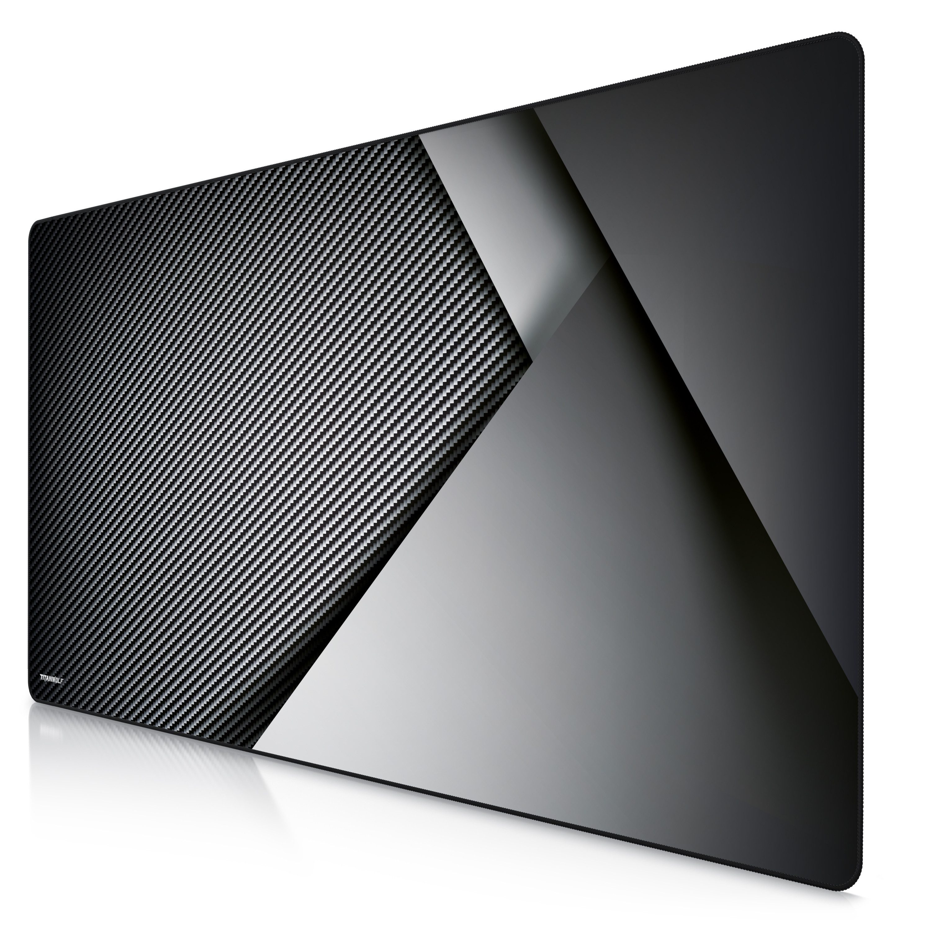 Titanwolf Gaming Mauspad XXXL Speed Mousepad 1200 x 600 x 3 mm, große Schreibtischauflage (1-St), rutschfest, abwaschbar, Geschwindigkeit & Präzision, Carbon