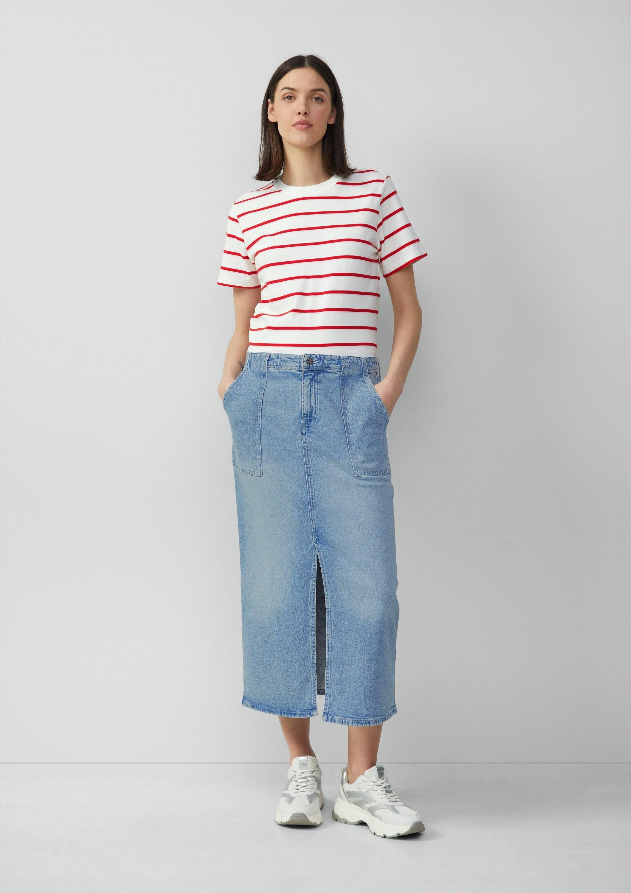 s.Oliver Midirock Rock Denim-Midirock mit Schlitz