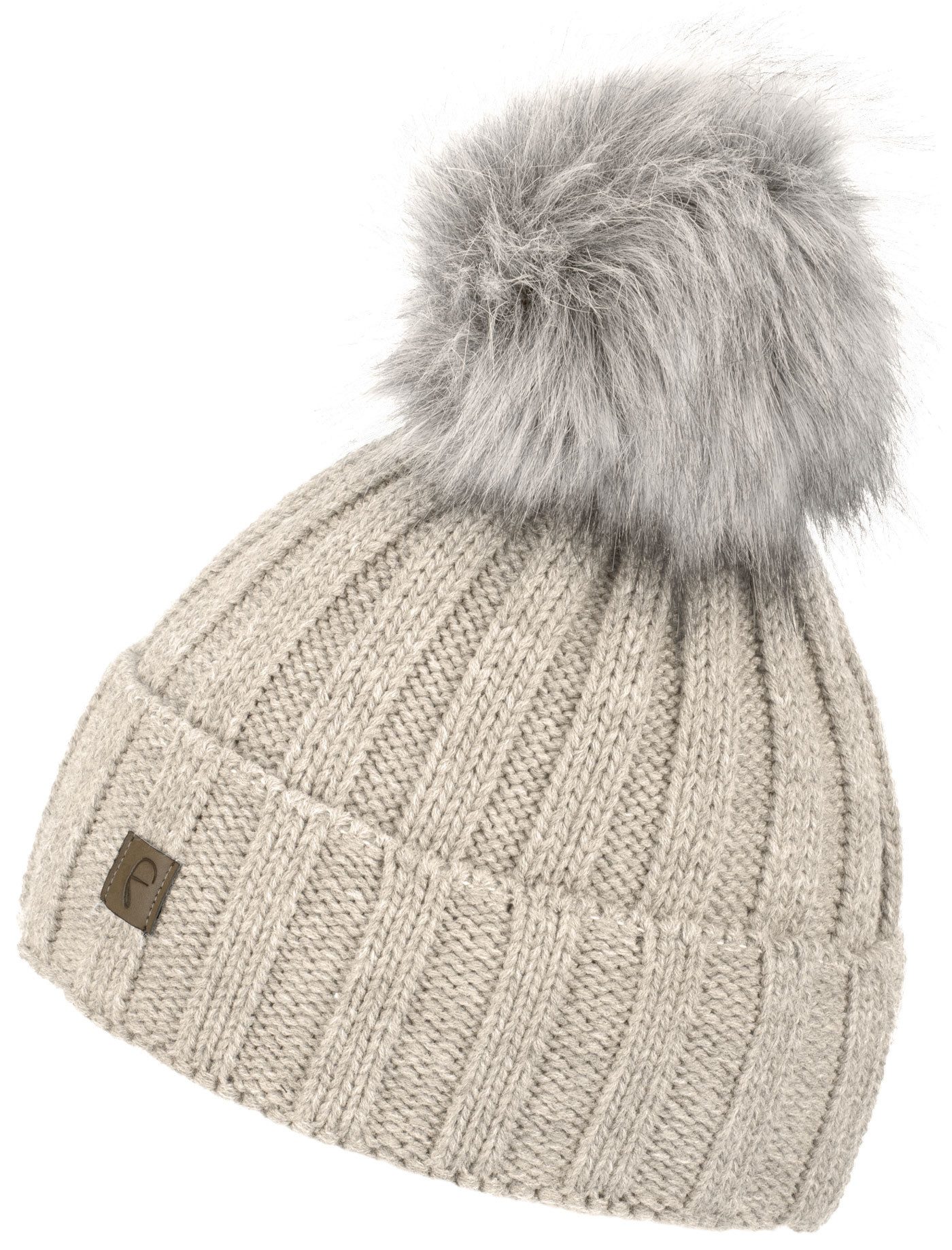 Faera Bommelmütze (1-St) Bommelmütze Wintermütze Herren Damen Unisex Fleecefutter Beanie