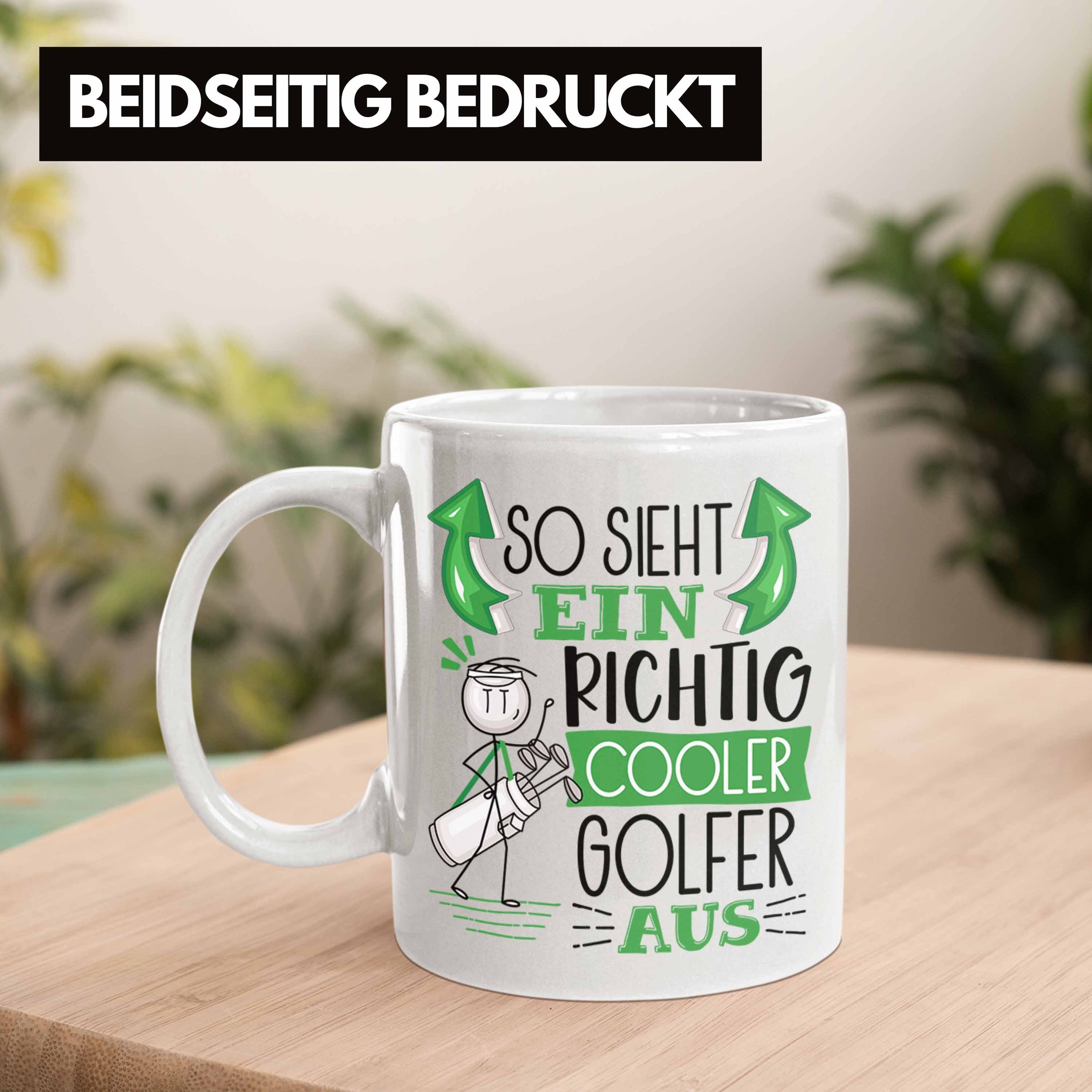 Trendation Tasse Golf-Spieler Tasse So Ein Weiss Golf-Spieler Geschenk Sieht Richtig Cooler