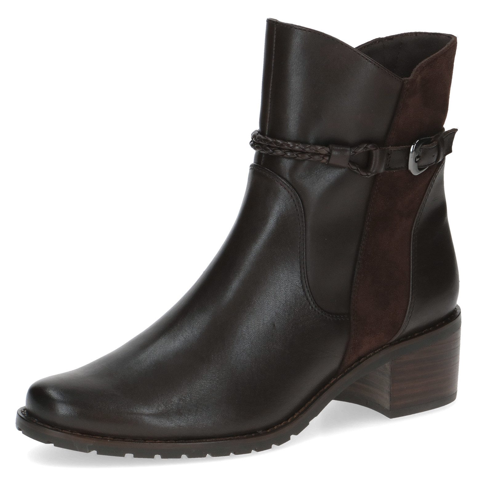 Caprice Stiefelette, Blockabsatz, Businessschuh mit geflochtenem günstig online kaufen