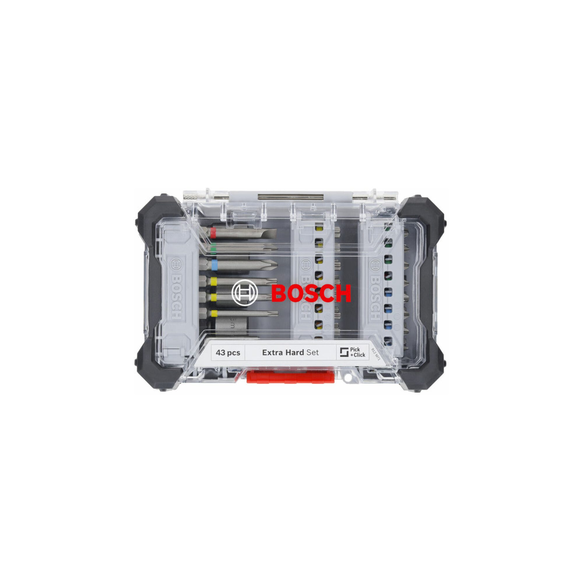 Bosch Professional Bit- und Steckschlüsselset Bosch Extra Hard Schrauberbit-Set, Auststeller, 43‑tlg.