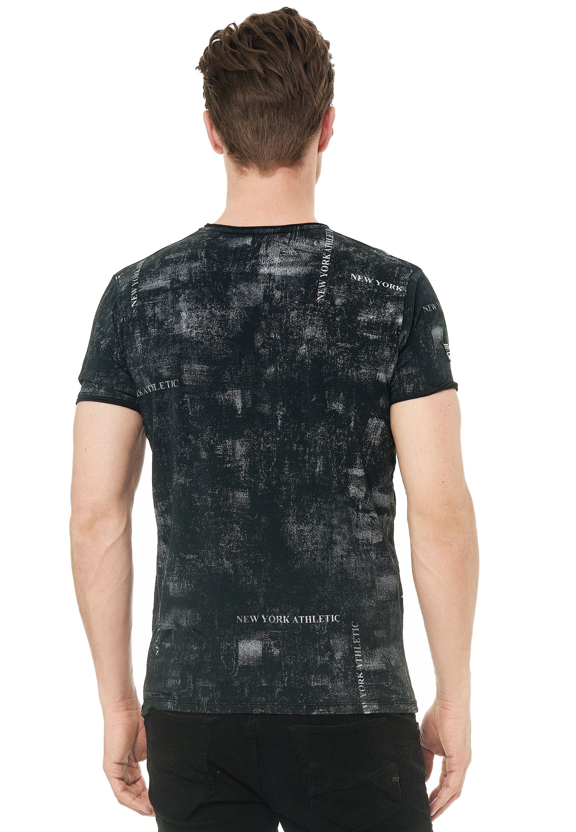 modernem Print schwarz-weiß T-Shirt Neal mit Rusty