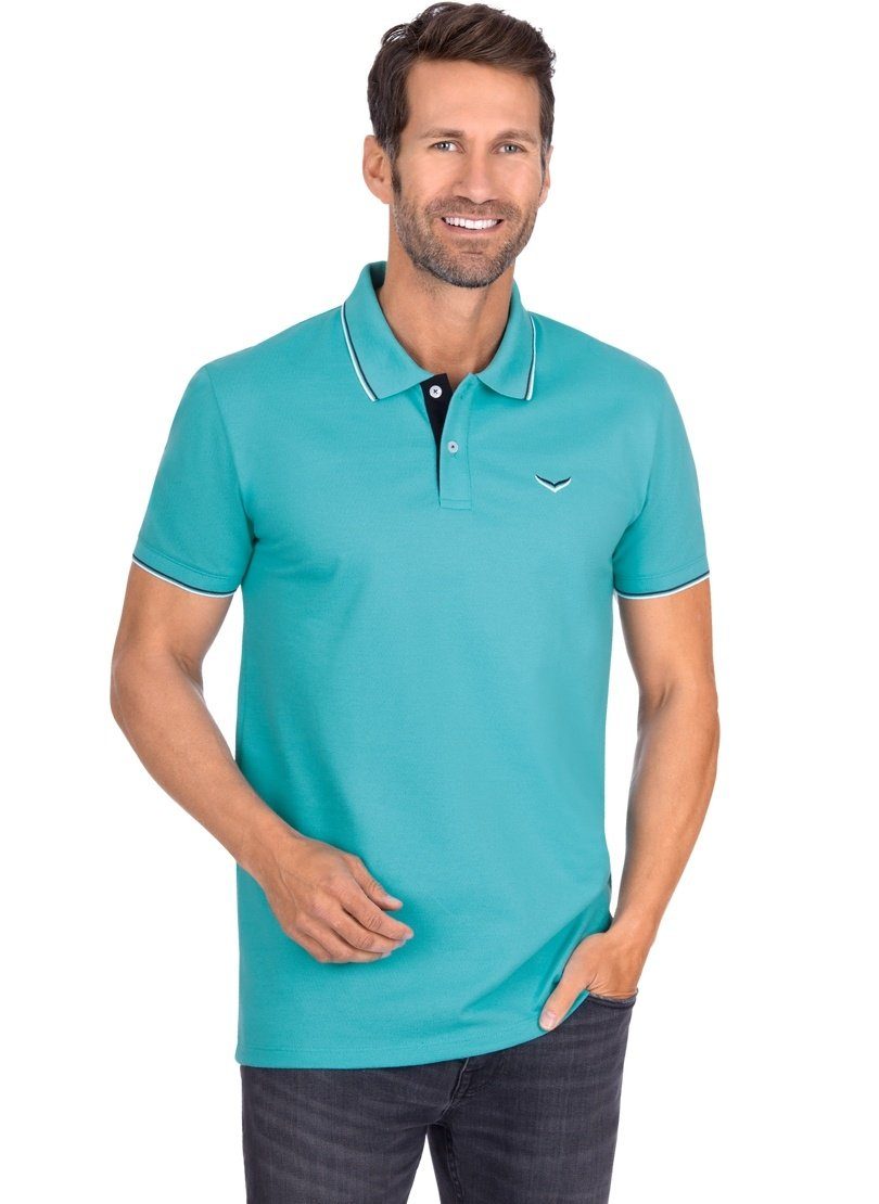 Trigema Poloshirt TRIGEMA Slim Fit Polohemd mint