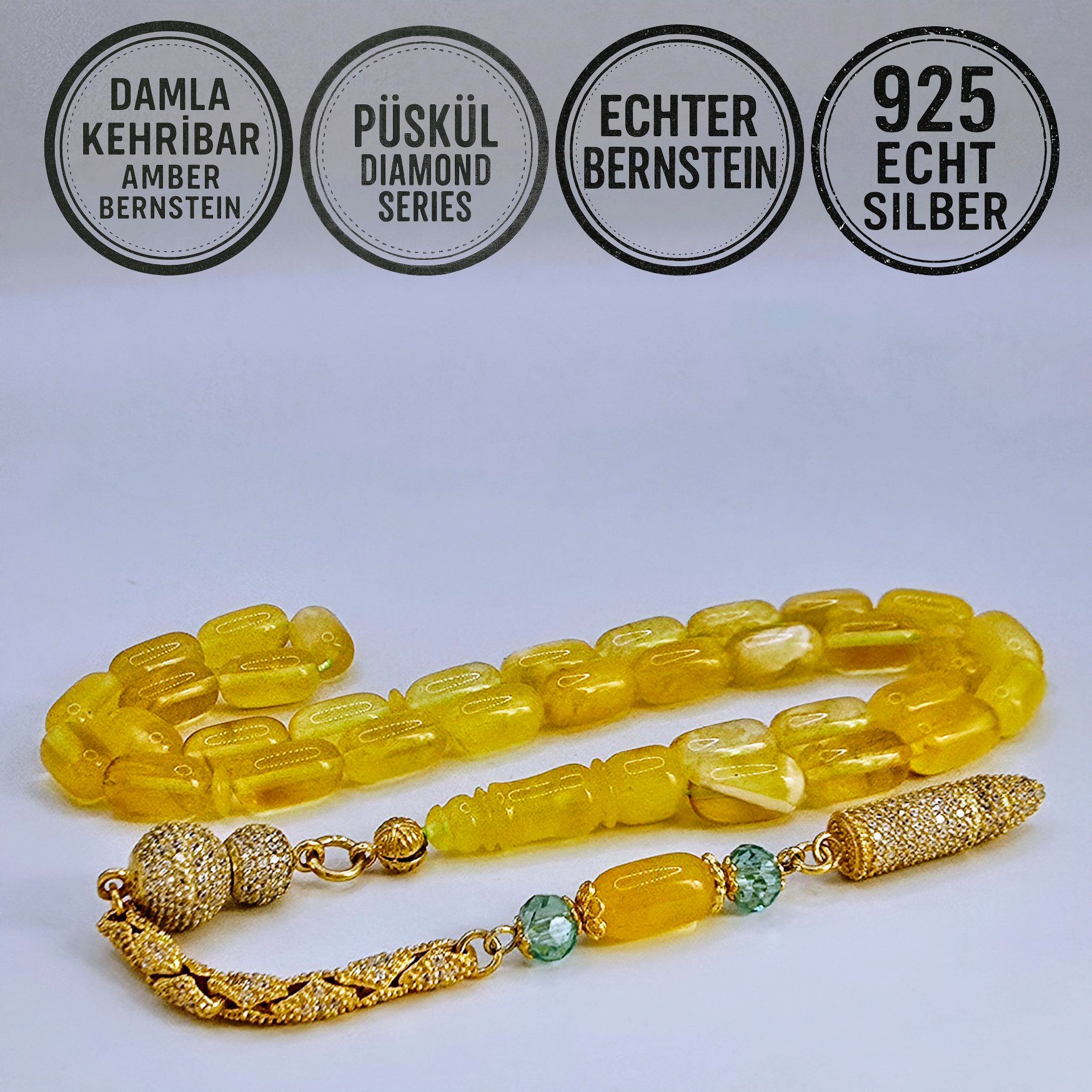 M-Punkt24 Kettenanhänger Tesbih Damla Kehribar Bernstein 23 Gr Rosary Praye günstig online kaufen