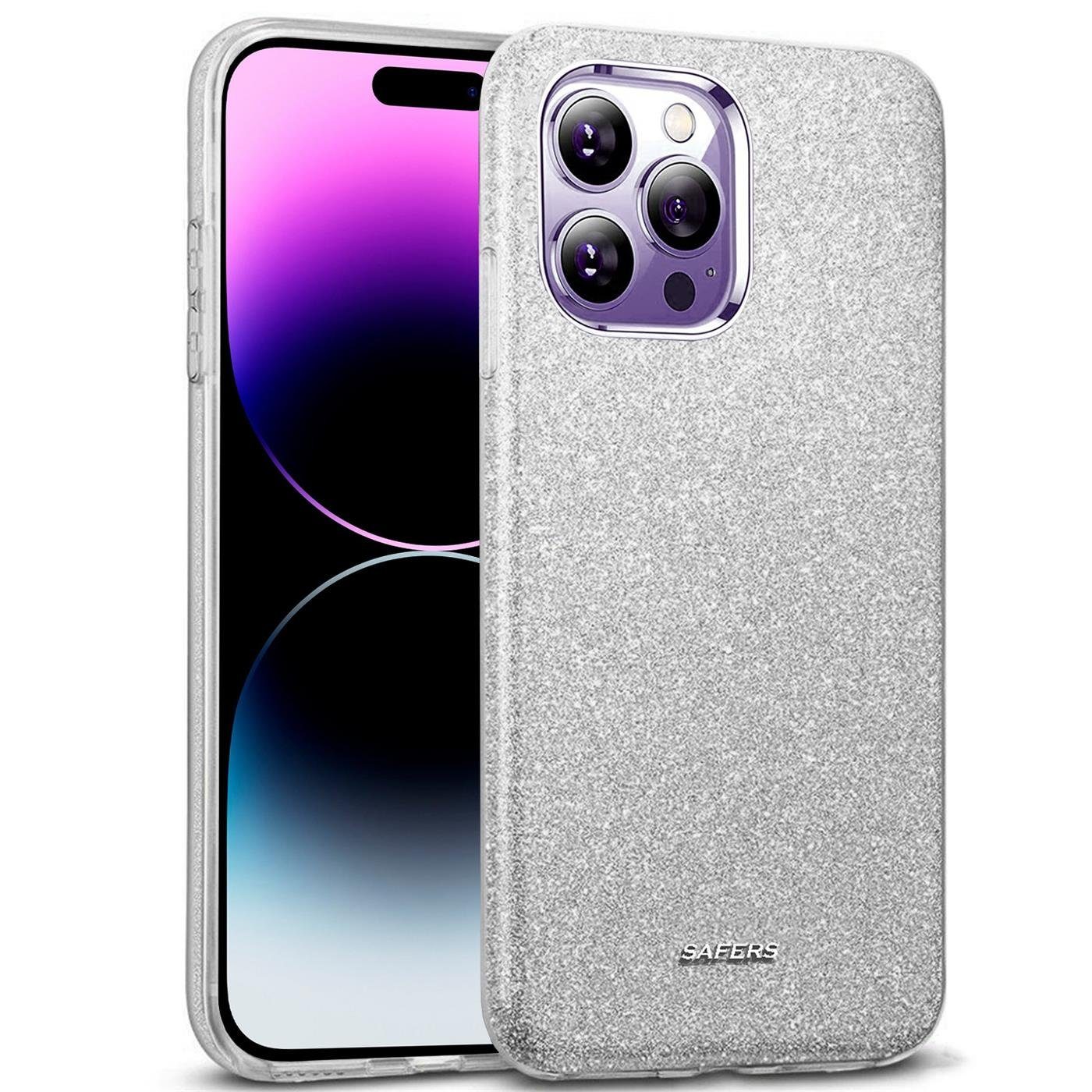 CoolGadget Handyhülle Glitzer Glamour Hülle für Apple iPhone 14 Pro 6,1 Zoll, Slim Case mit Glossy Effect Schutzhülle für iPhone 14 Pro Hülle
