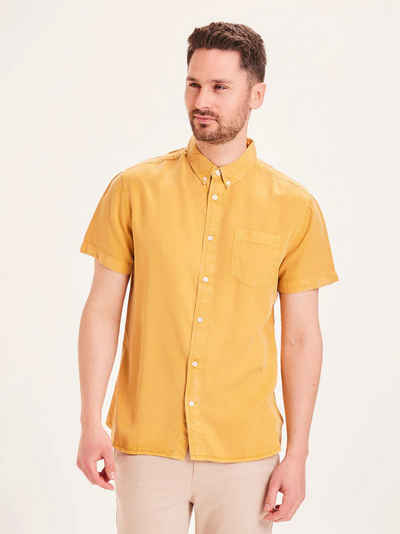 KnowledgeCotton Apparel Kurzarmhemd LARCH Tencel garment dyed SS custom fit shirt