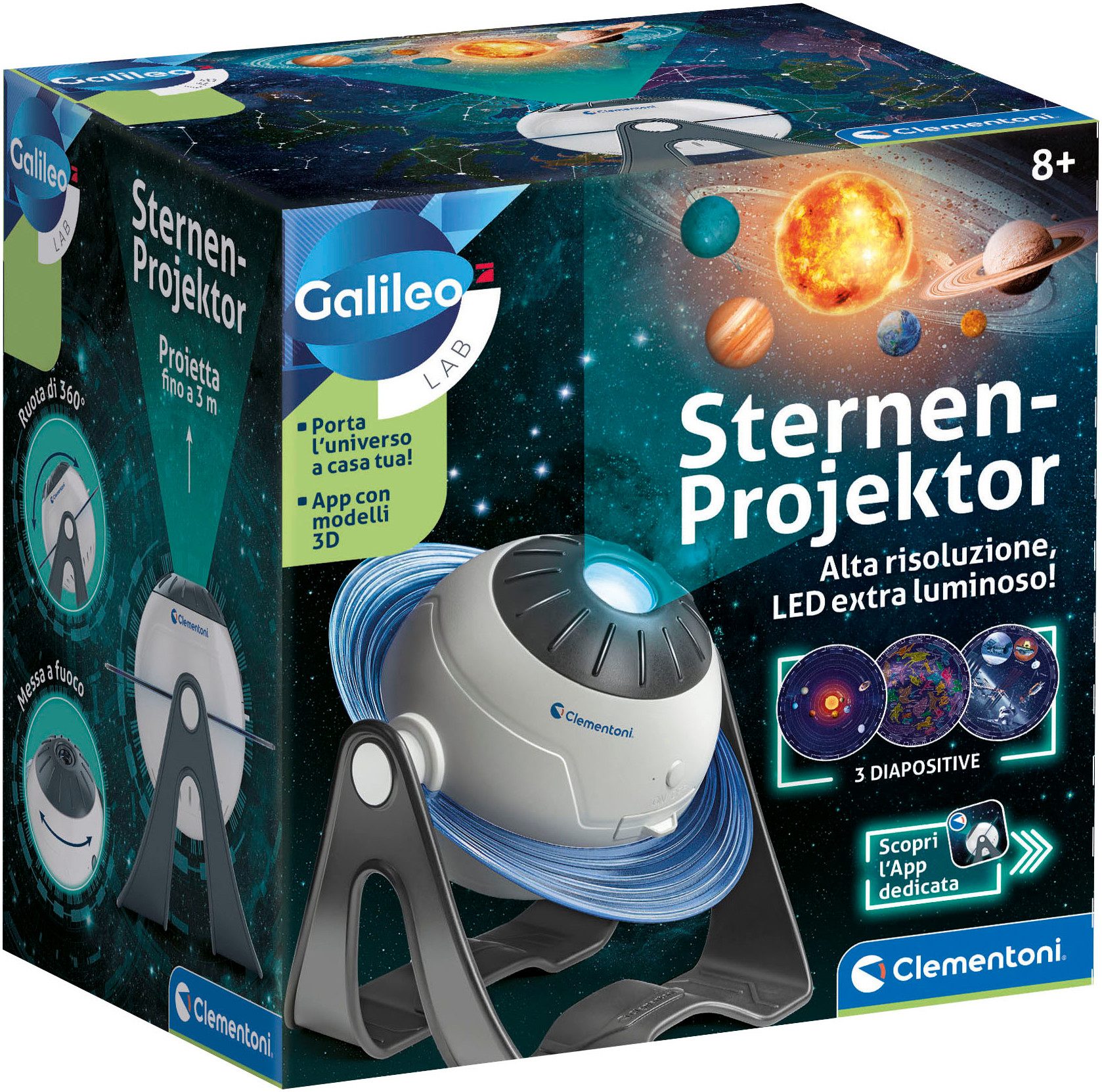 Clementoni® Experimentierkasten Galileo Lab, Sternen-Projektor, Made in Europe
